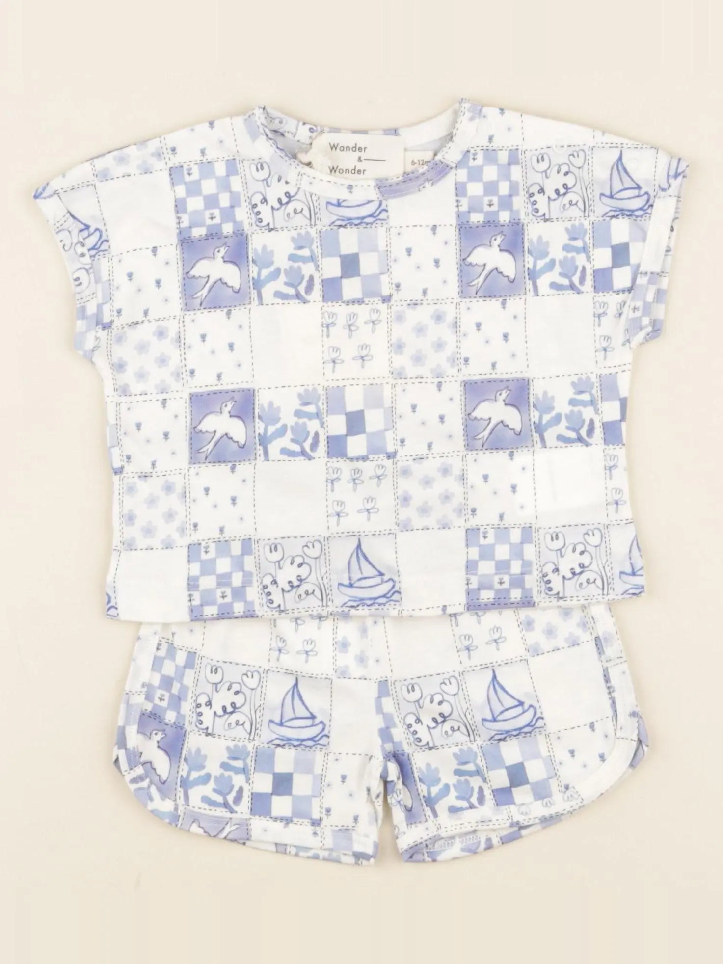 Ensemble blanc, bleu