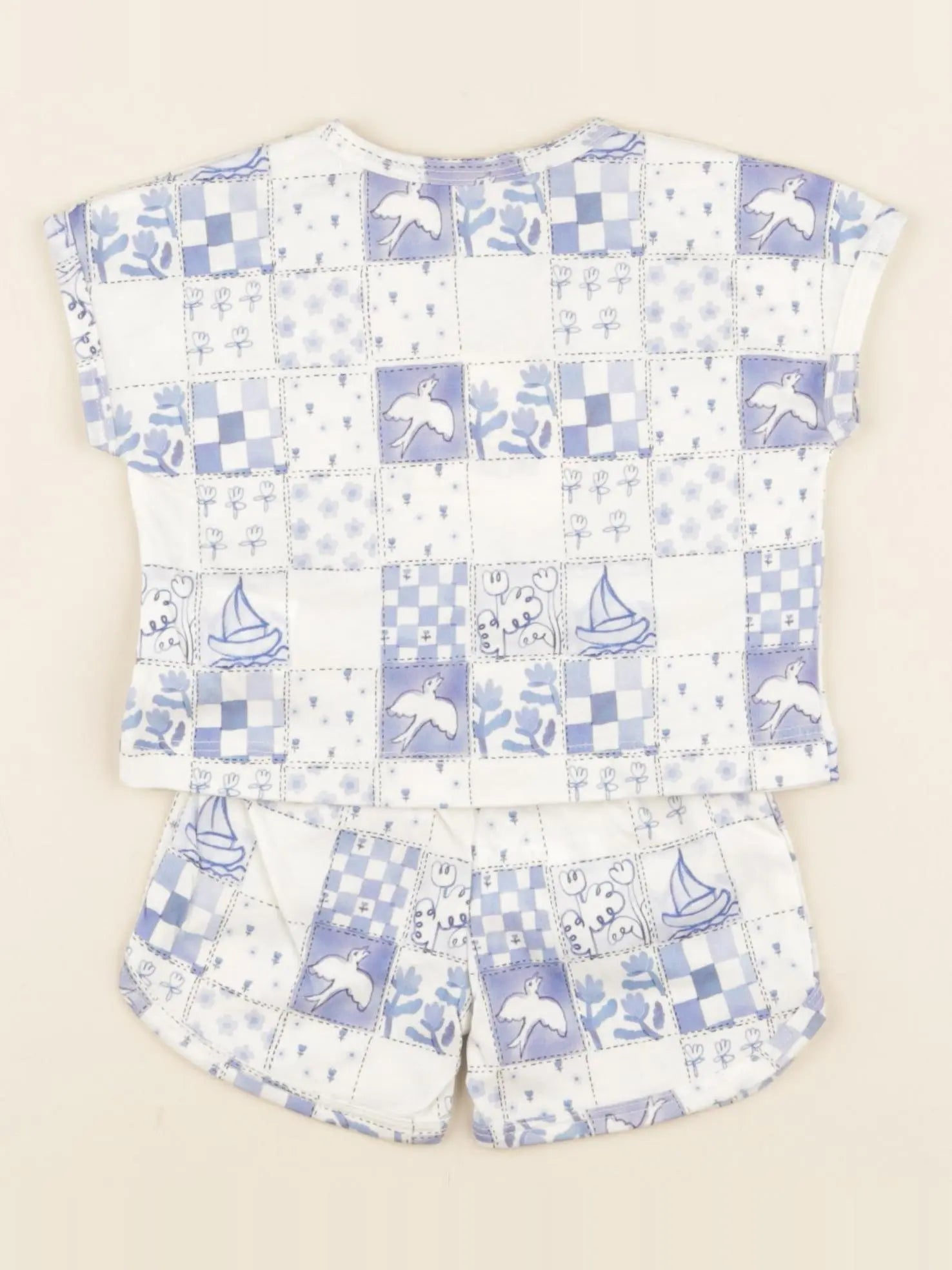 Ensemble blanc, bleu