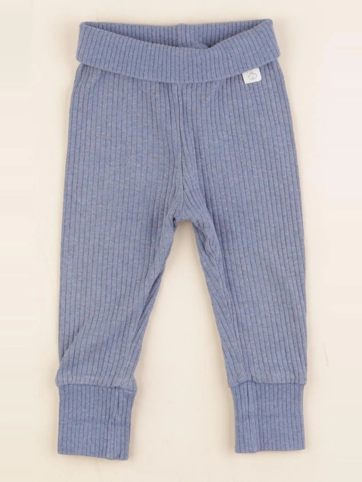 H&M - legging bleu - 6/9 mois