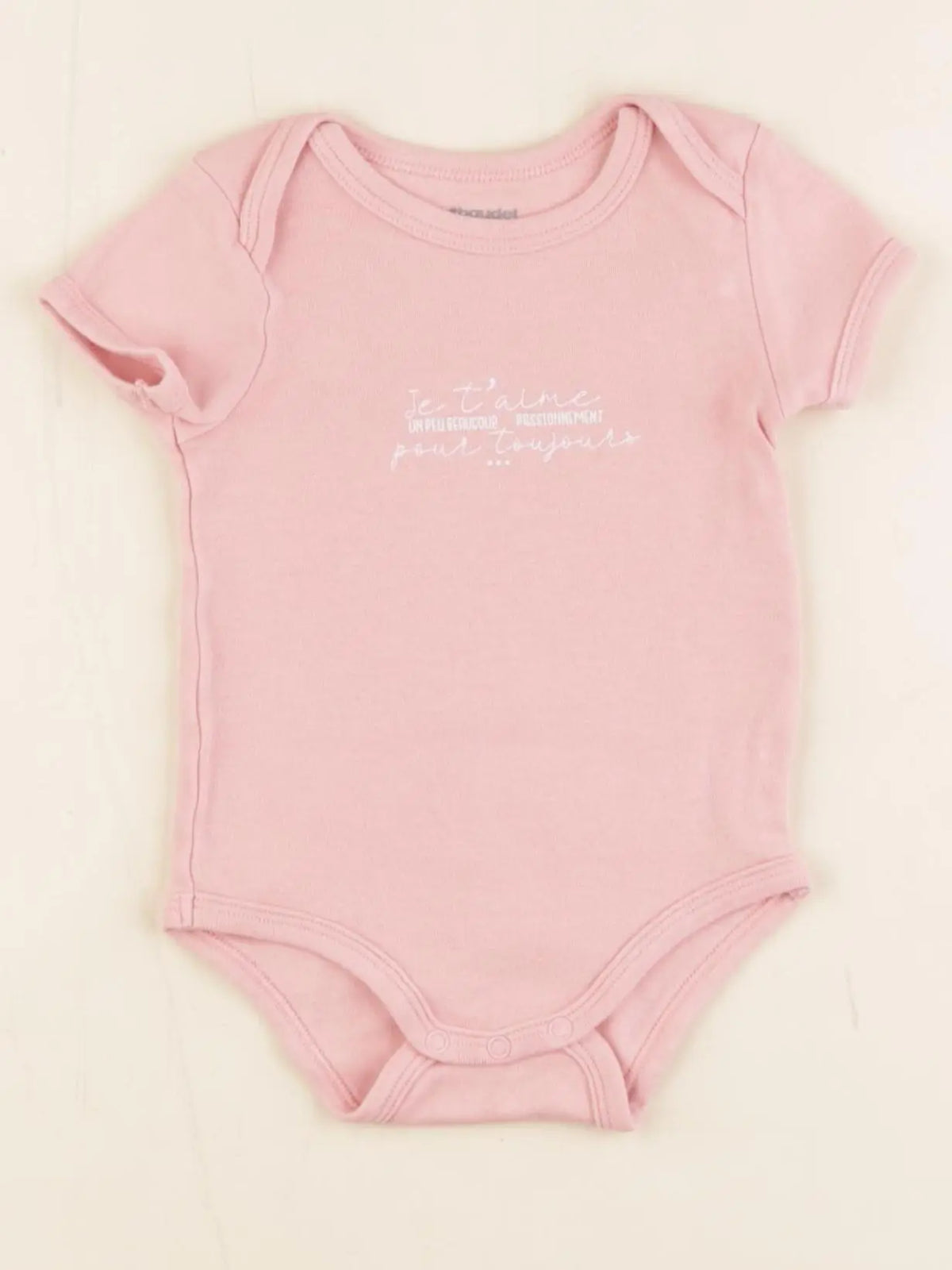 Vertbaudet - body rose - 9 mois