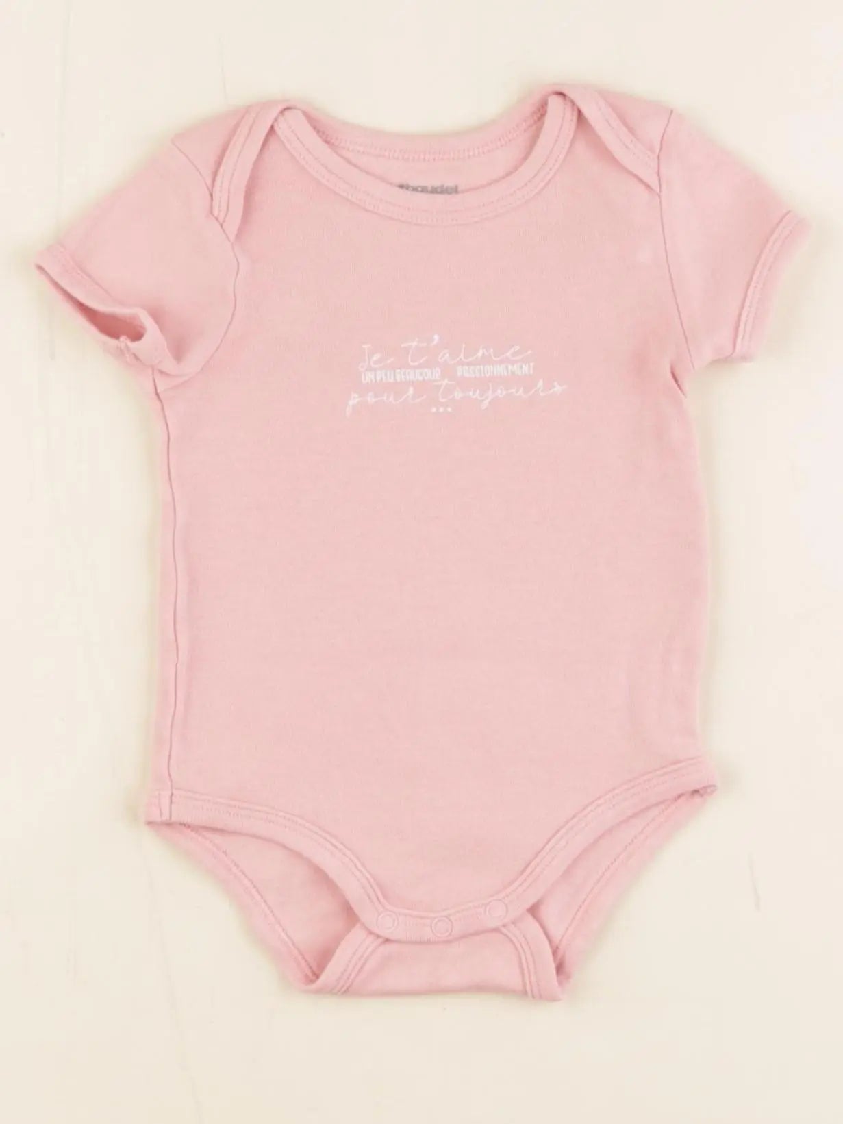 Vertbaudet - body rose - 9 mois