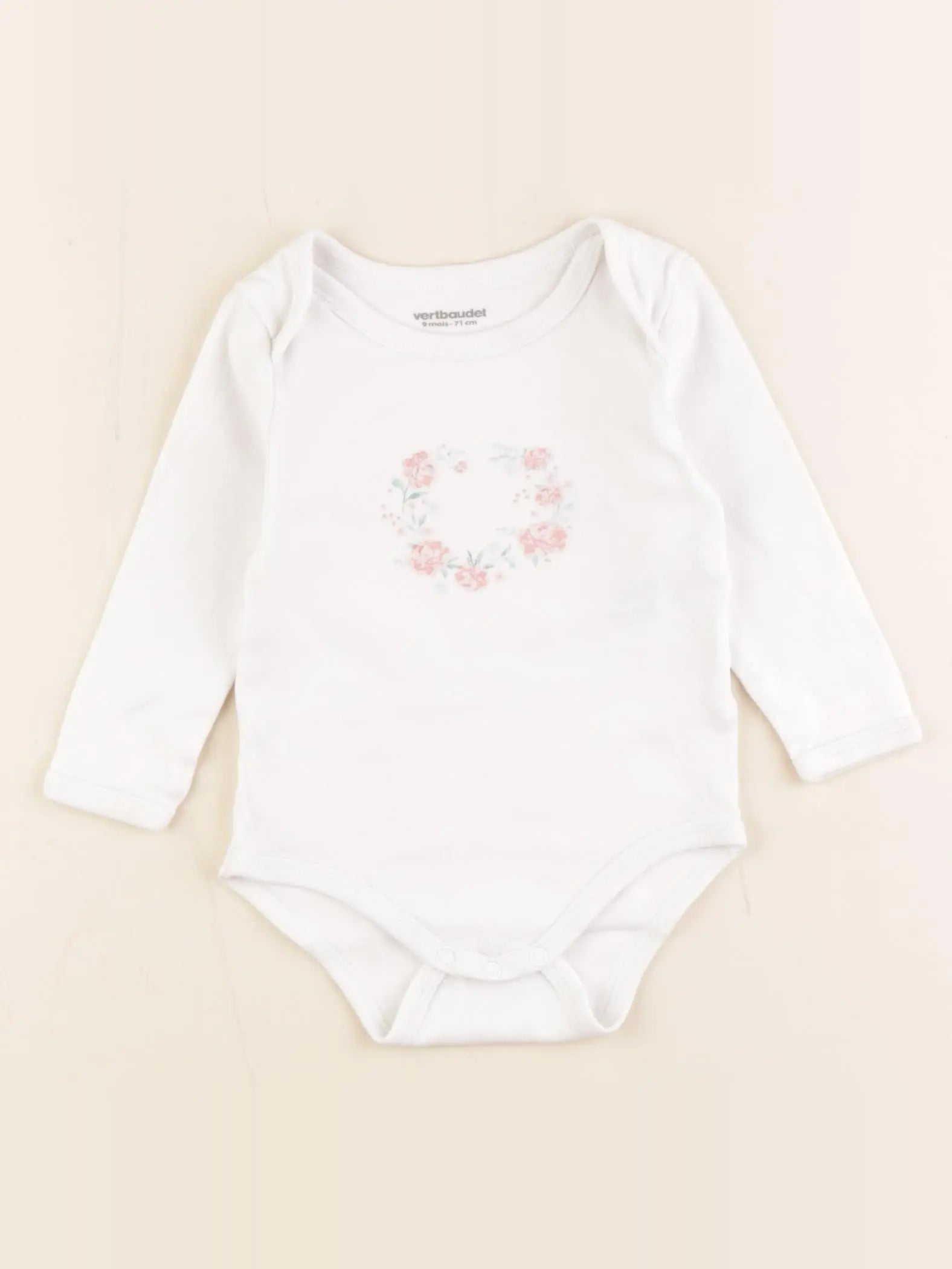 Vertbaudet - body blanc - 9 mois