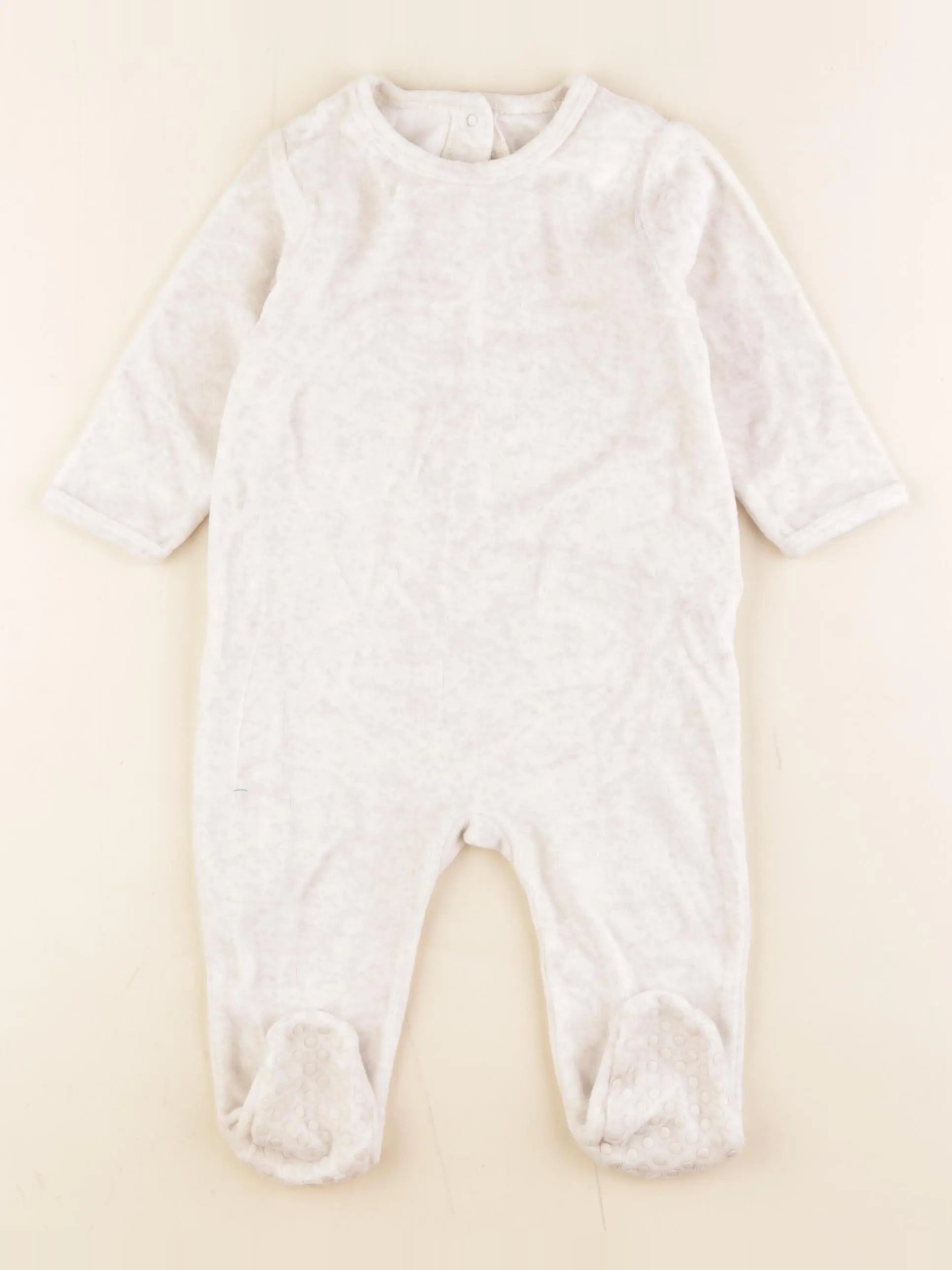 Vertbaudet - pyjama velours beige - 12 mois