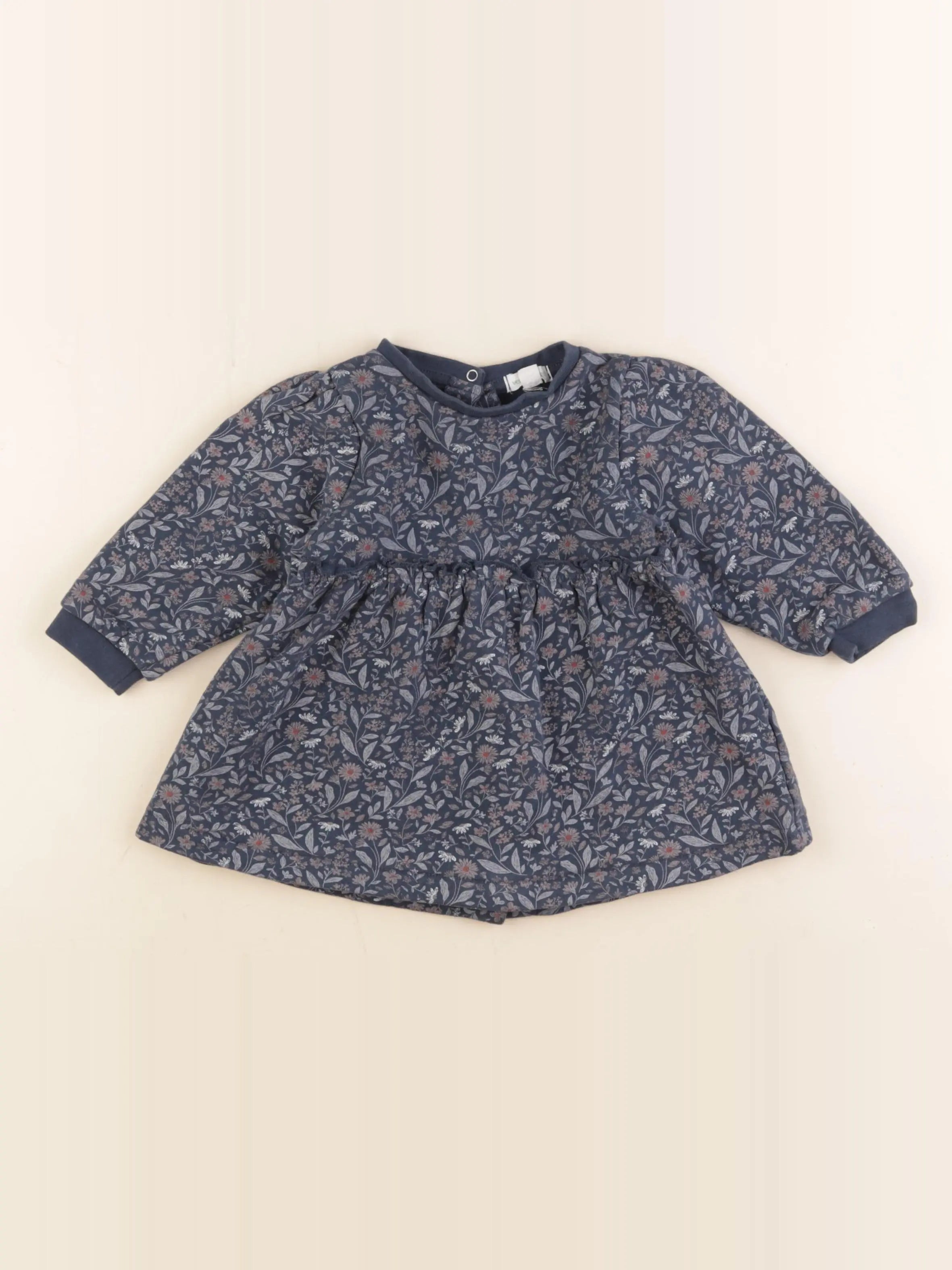 Vertbaudet - robe bleu - 12 mois