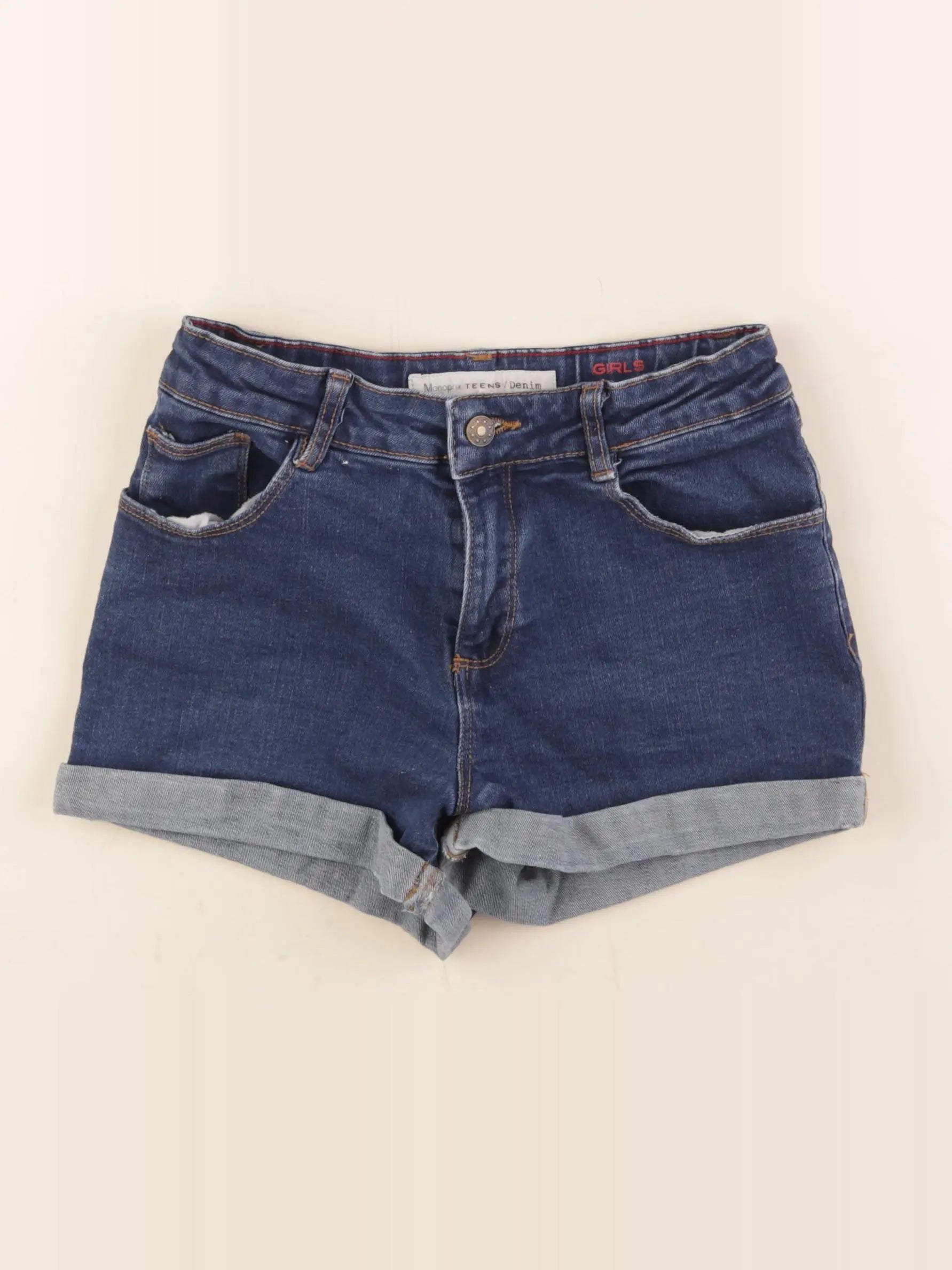 Monoprix - short bleu - 12 ans