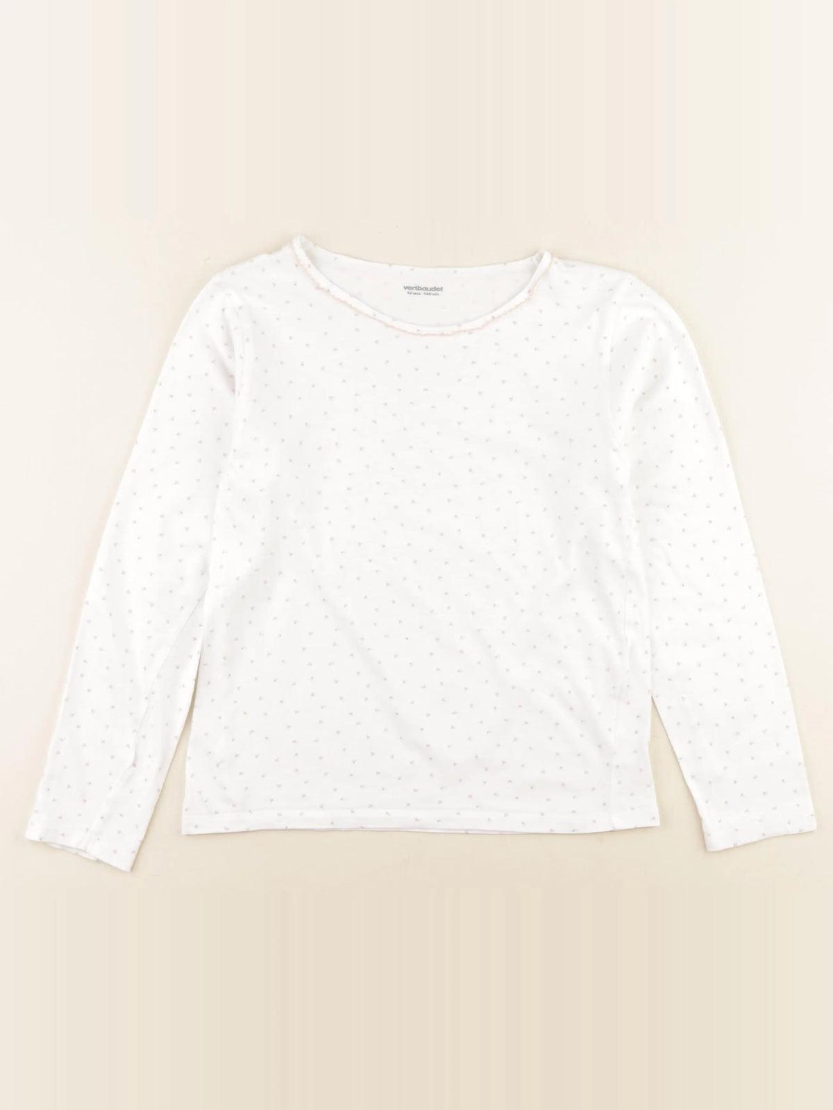 Vertbaudet - maillot de corps blanc, rose - 10 ans