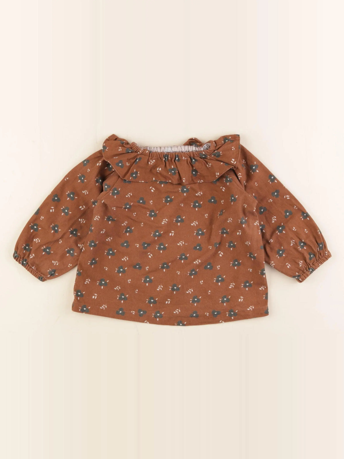 Frangin Frangine - blouse marron - 2 ans