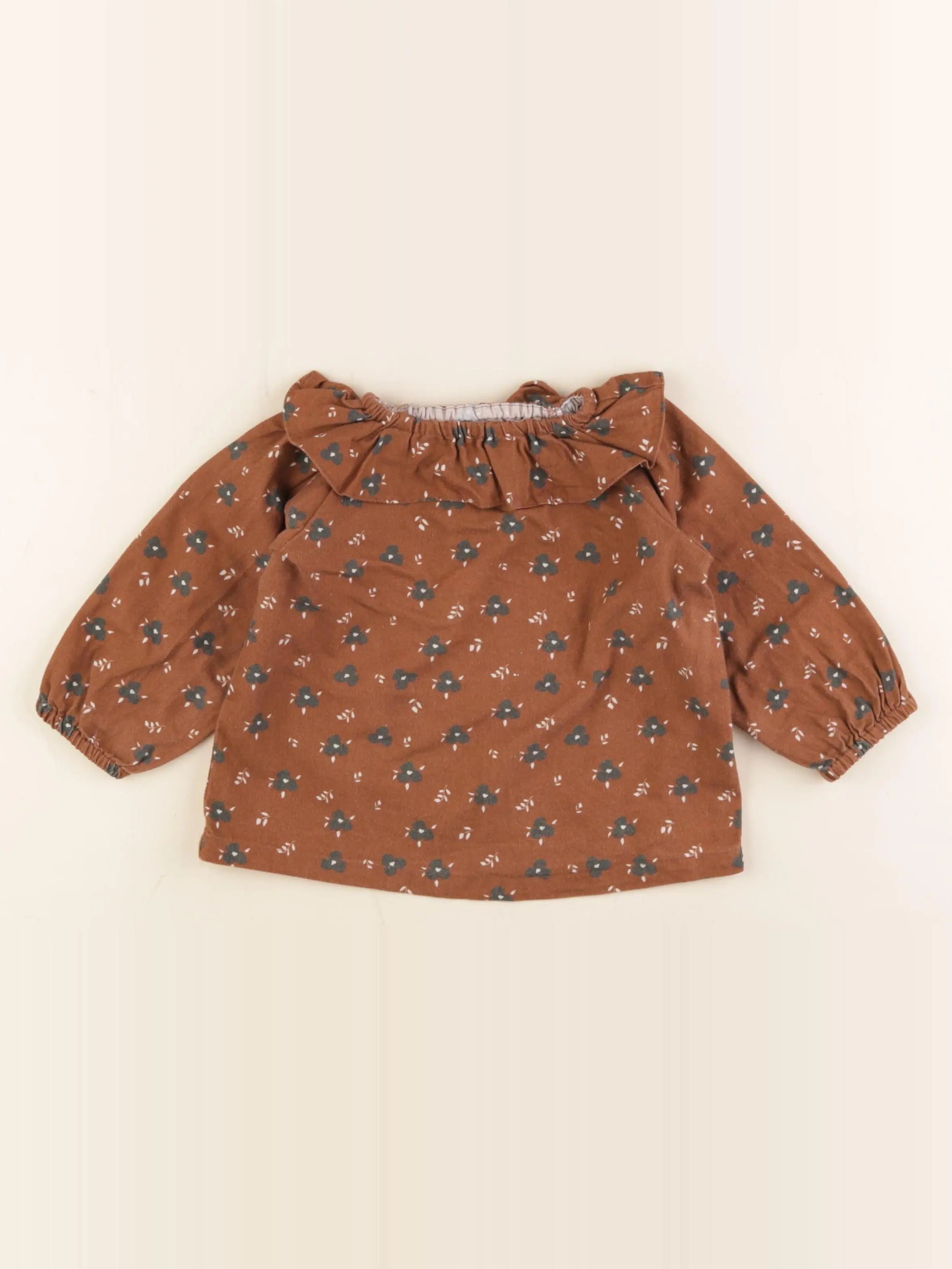 Frangin Frangine - blouse marron - 2 ans