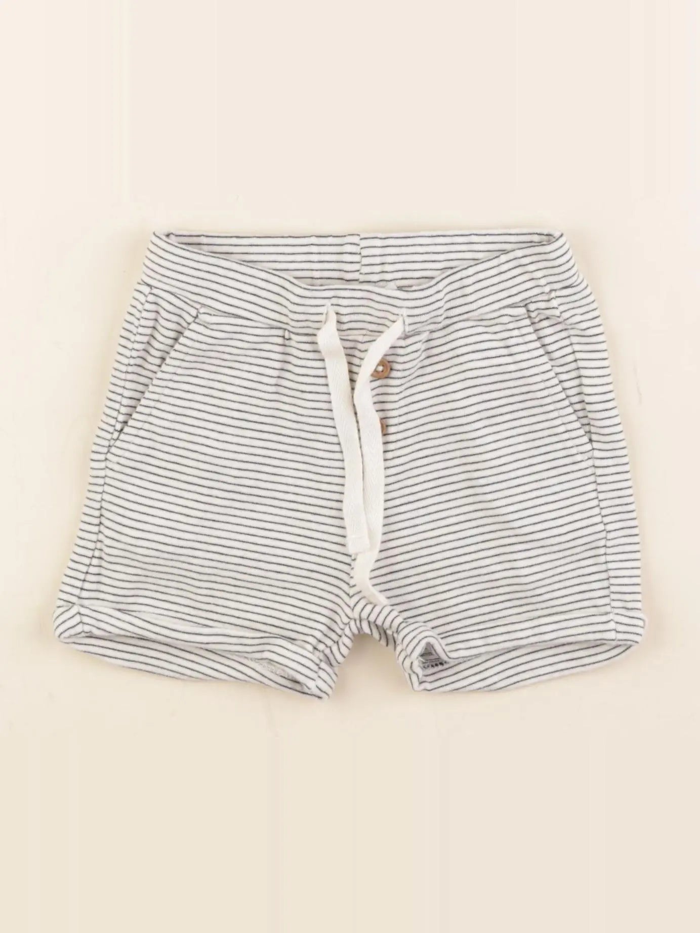 Boutchou - short blanc, bleu - 12 mois