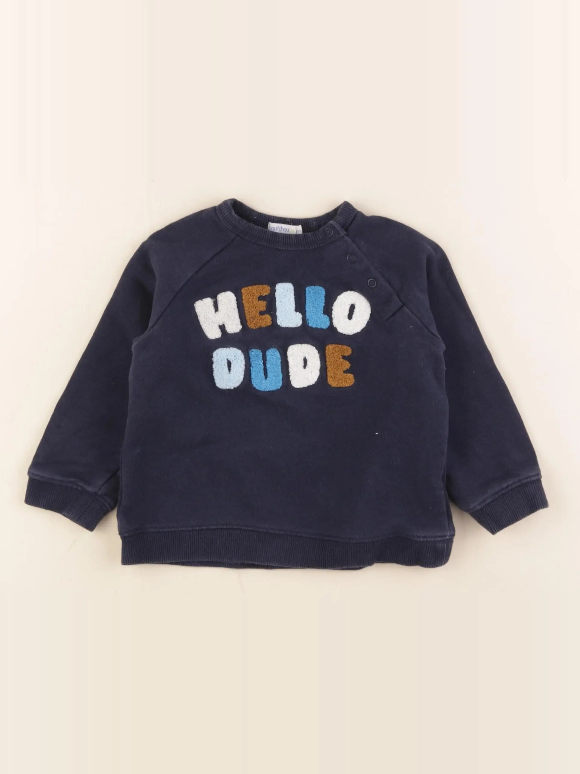 Boutchou - sweat bleu - 24 mois