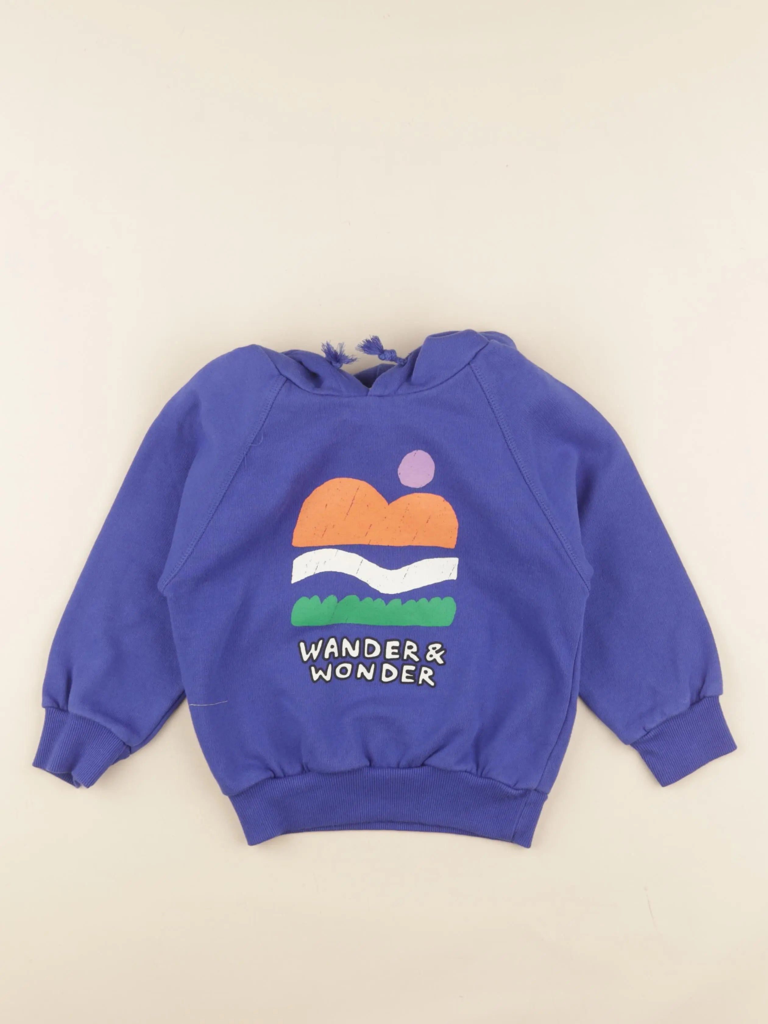 Sweat à capuche bleu