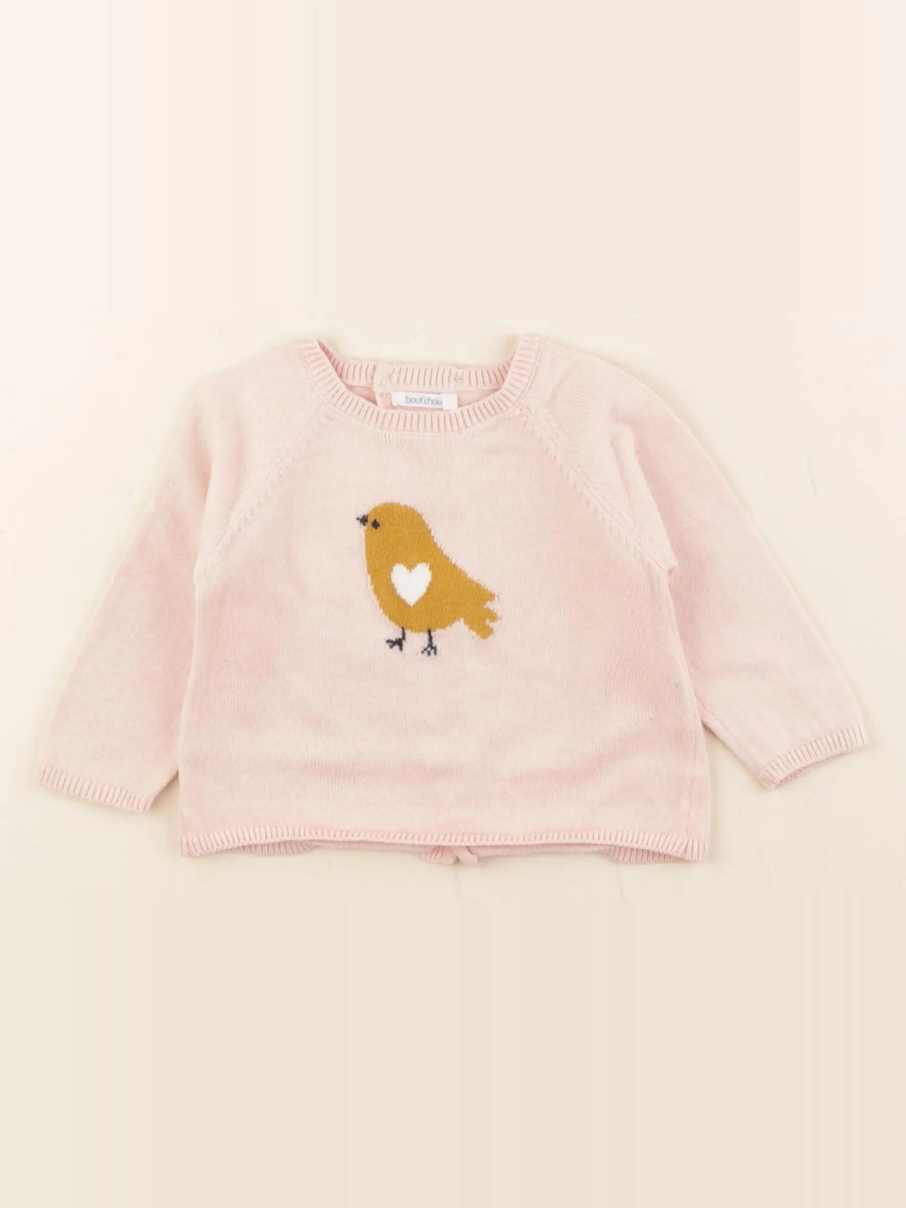 Boutchou - pull rose - 6 mois