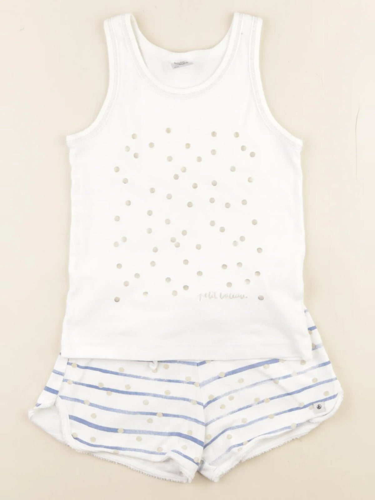 Petit Bateau - pyjama coton bleu - 5 ans