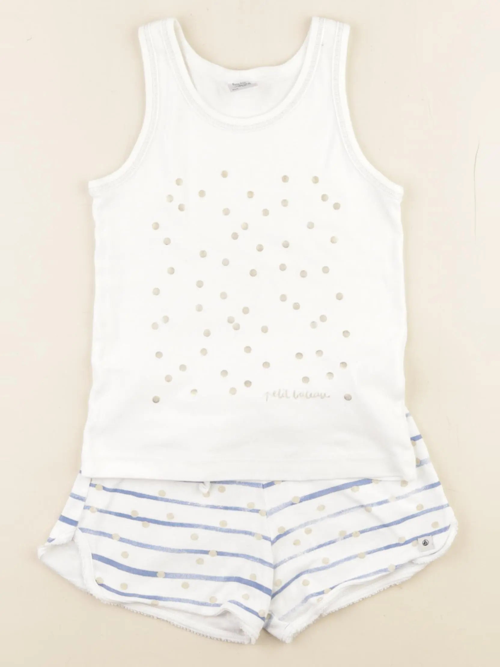 Petit Bateau - pyjama coton bleu - 5 ans