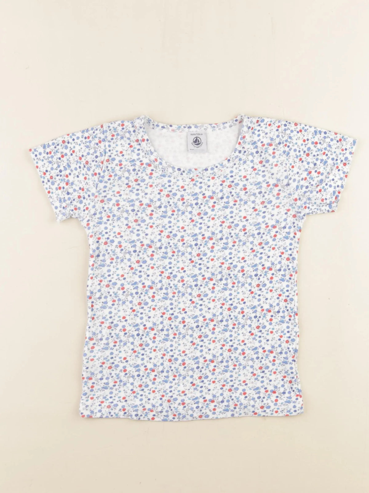 Petit Bateau - maillot de corps bleu - 6 ans