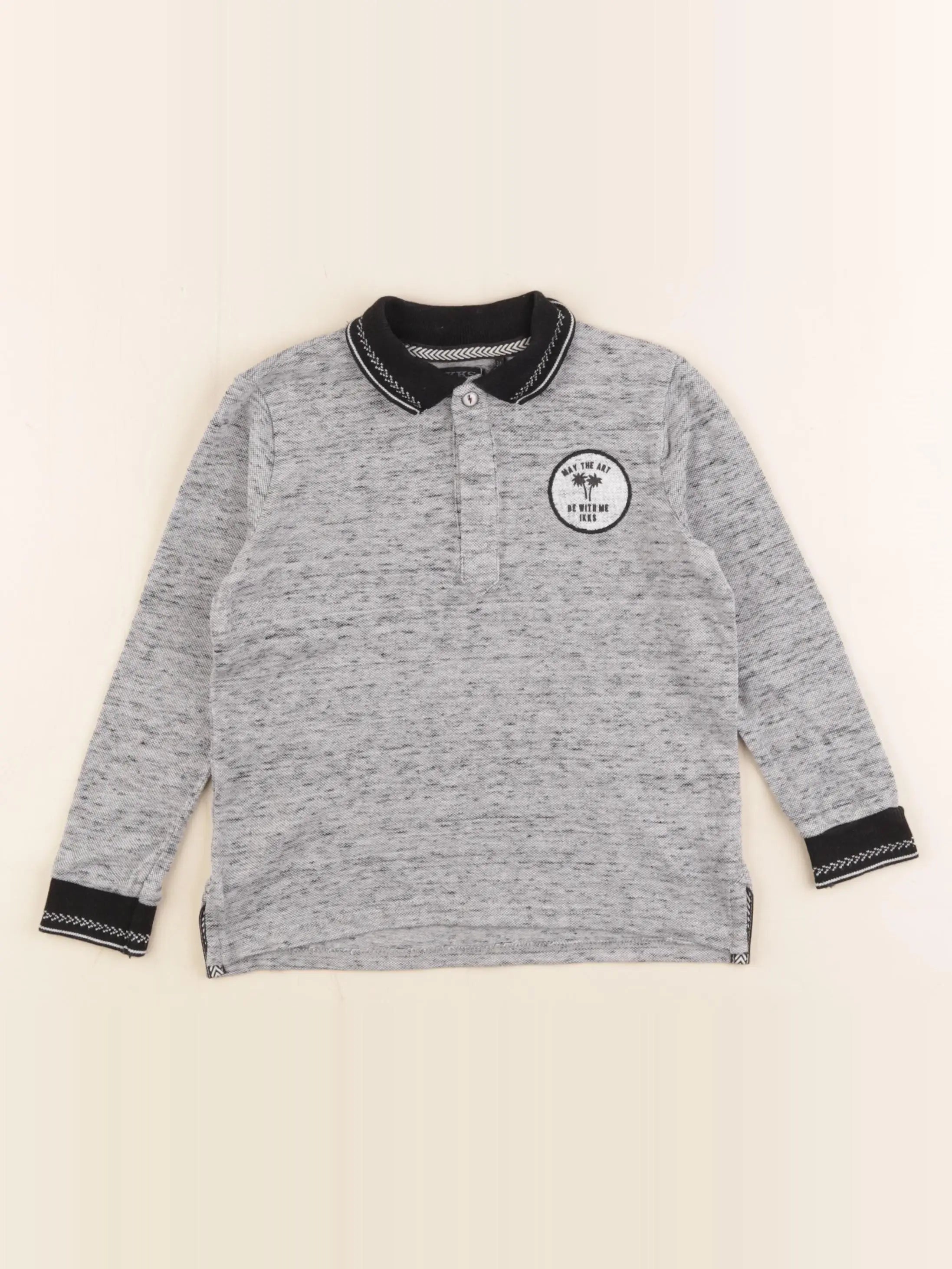 IKKS - polo gris, noir - 3 ans