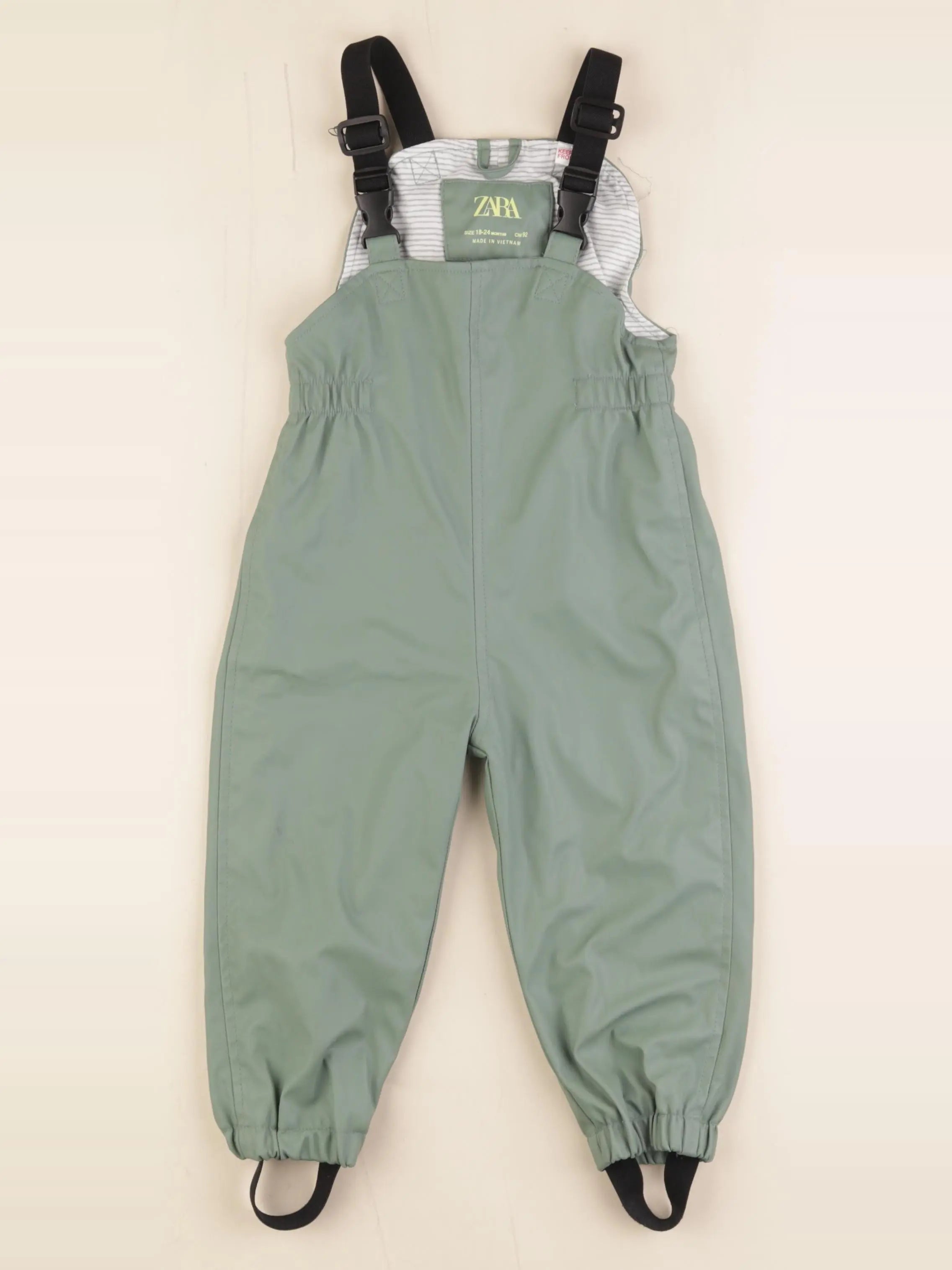 Zara - combinaison de pluie vert - 18/24 mois