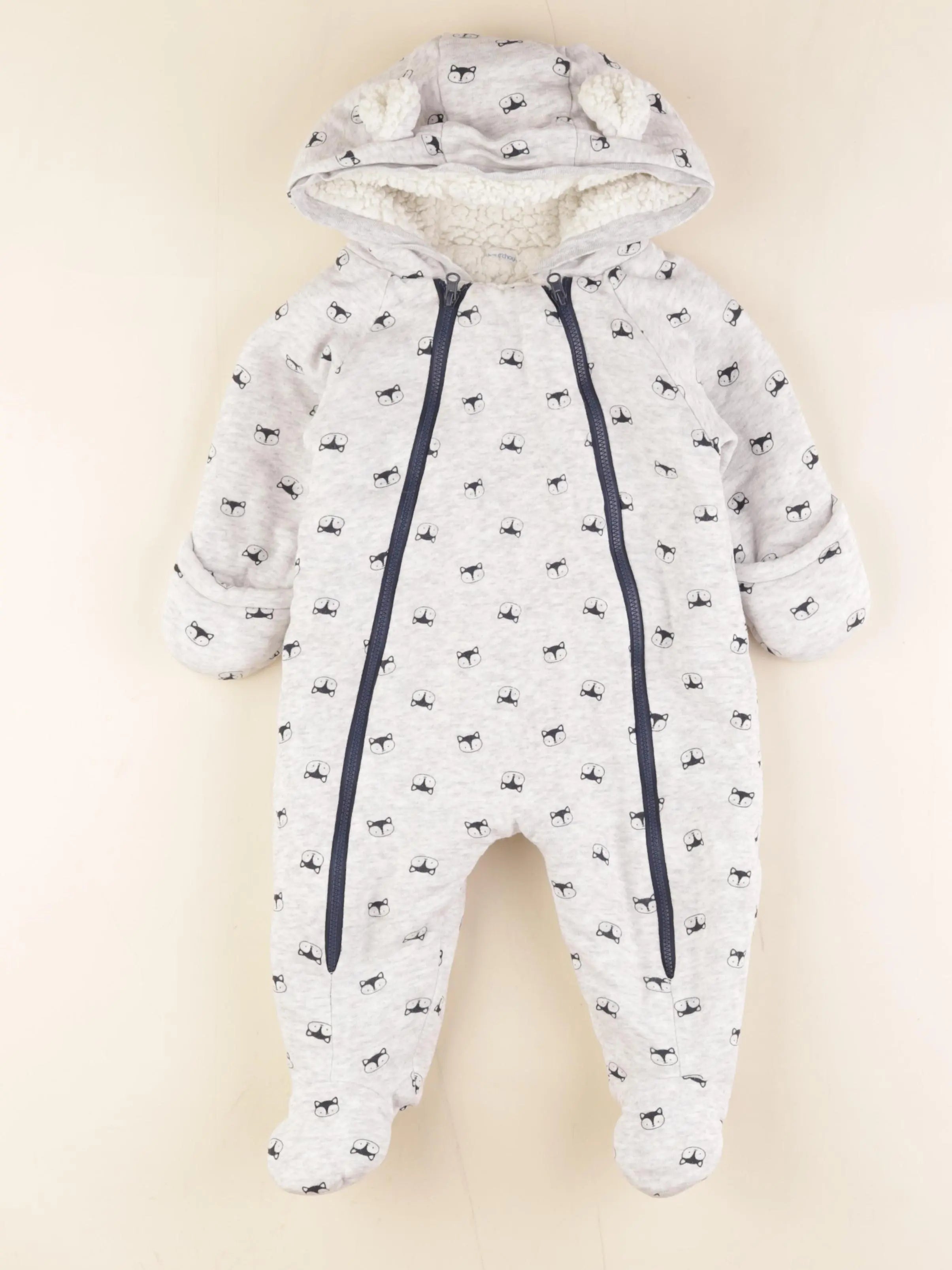 Boutchou - combi-pilote gris, bleu - 6 mois
