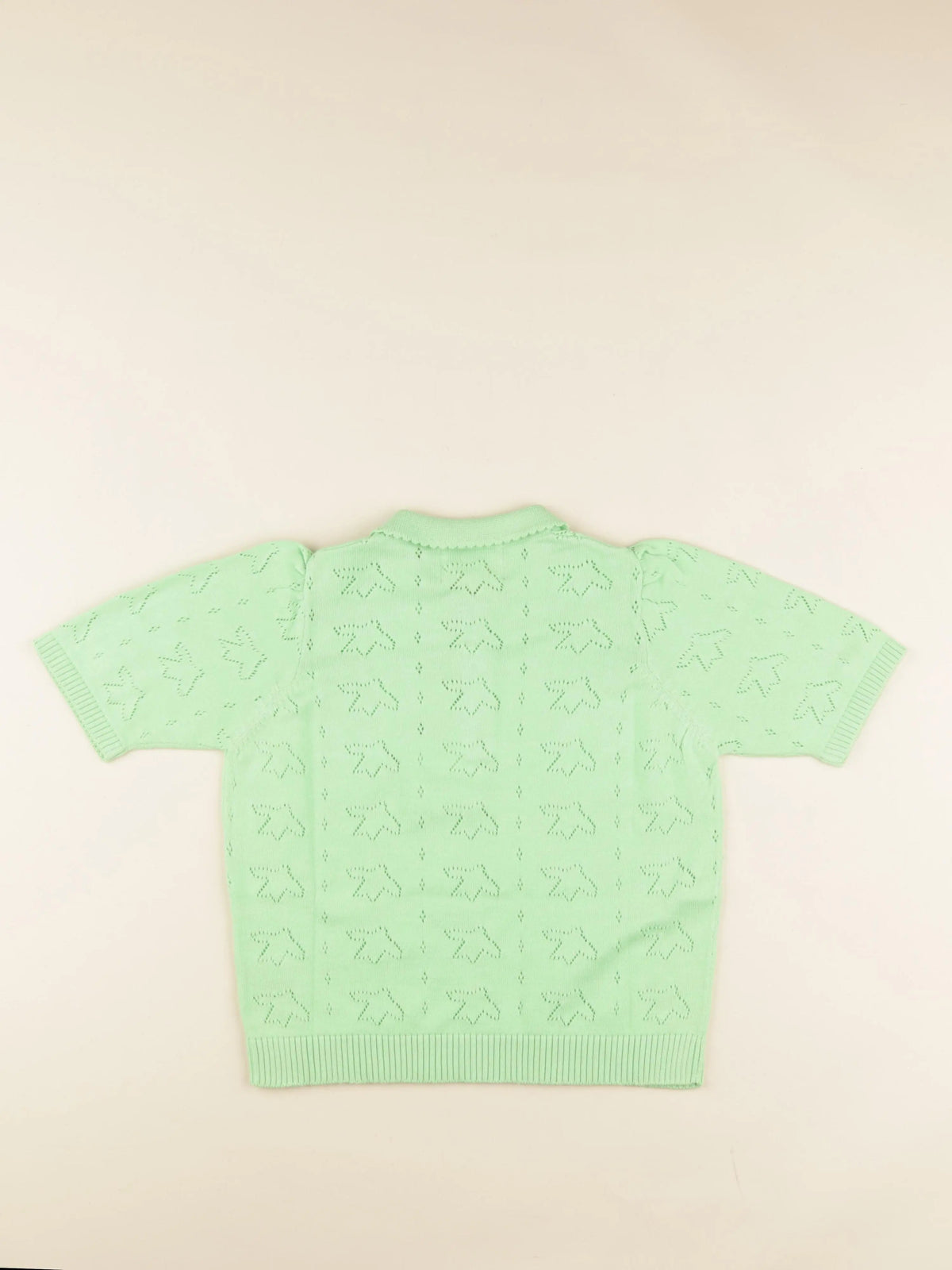 Polo pointelle vert