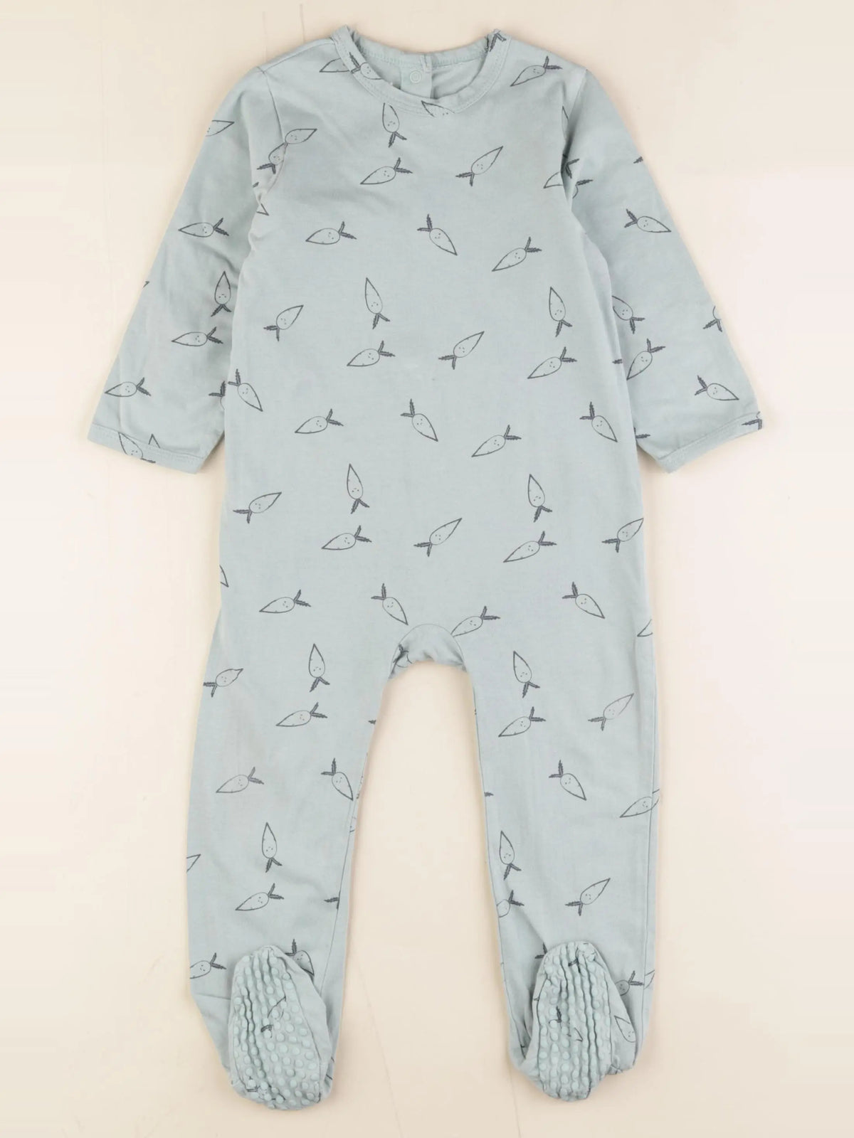 Vertbaudet - pyjama coton vert - 18 mois