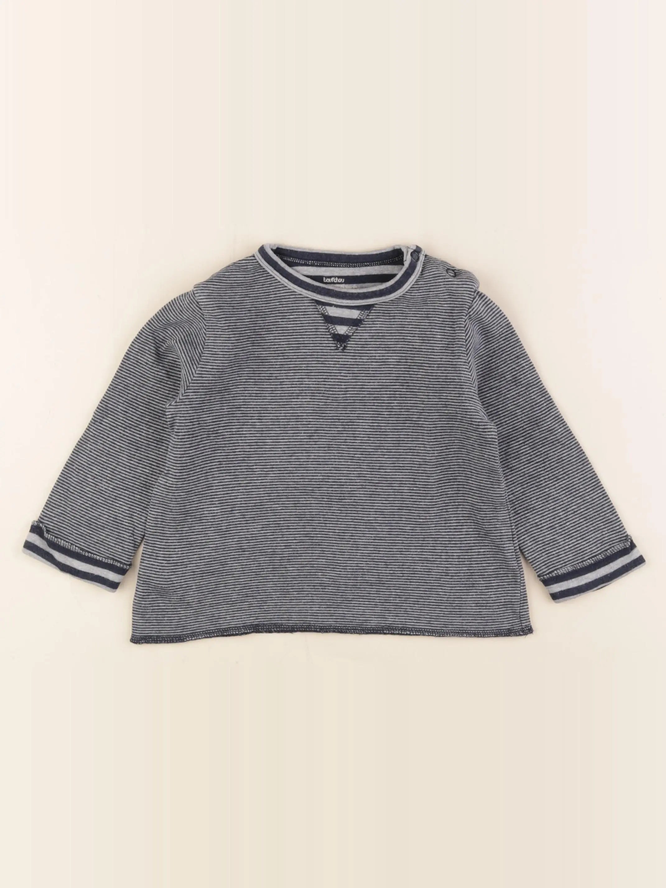 Boutchou - tee-shirt bleu, blanc - 24 mois