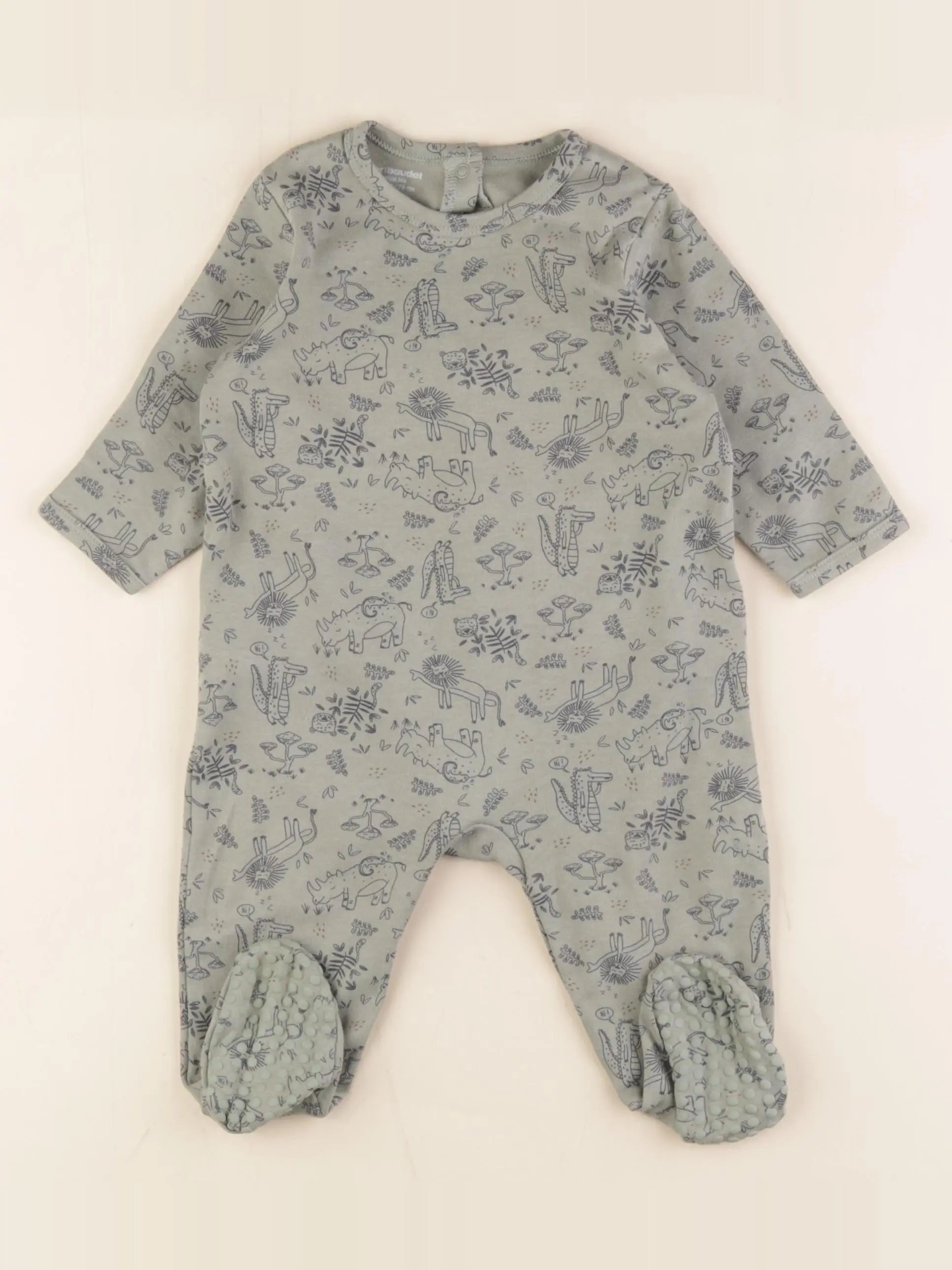 Vertbaudet - pyjama coton vert - 12 mois