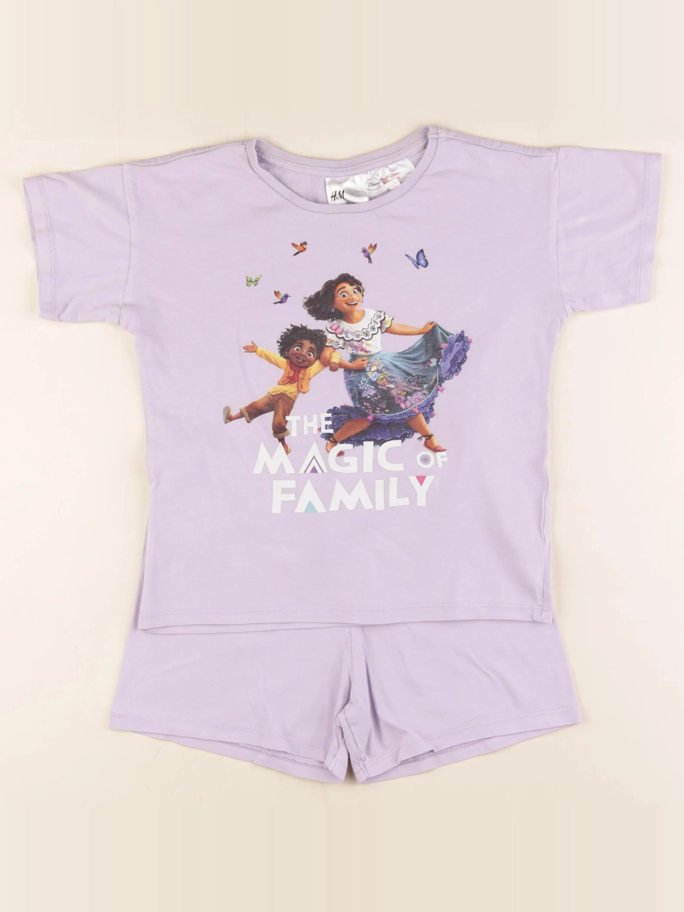 H&M - pyjama coton violet - 6/8 ans