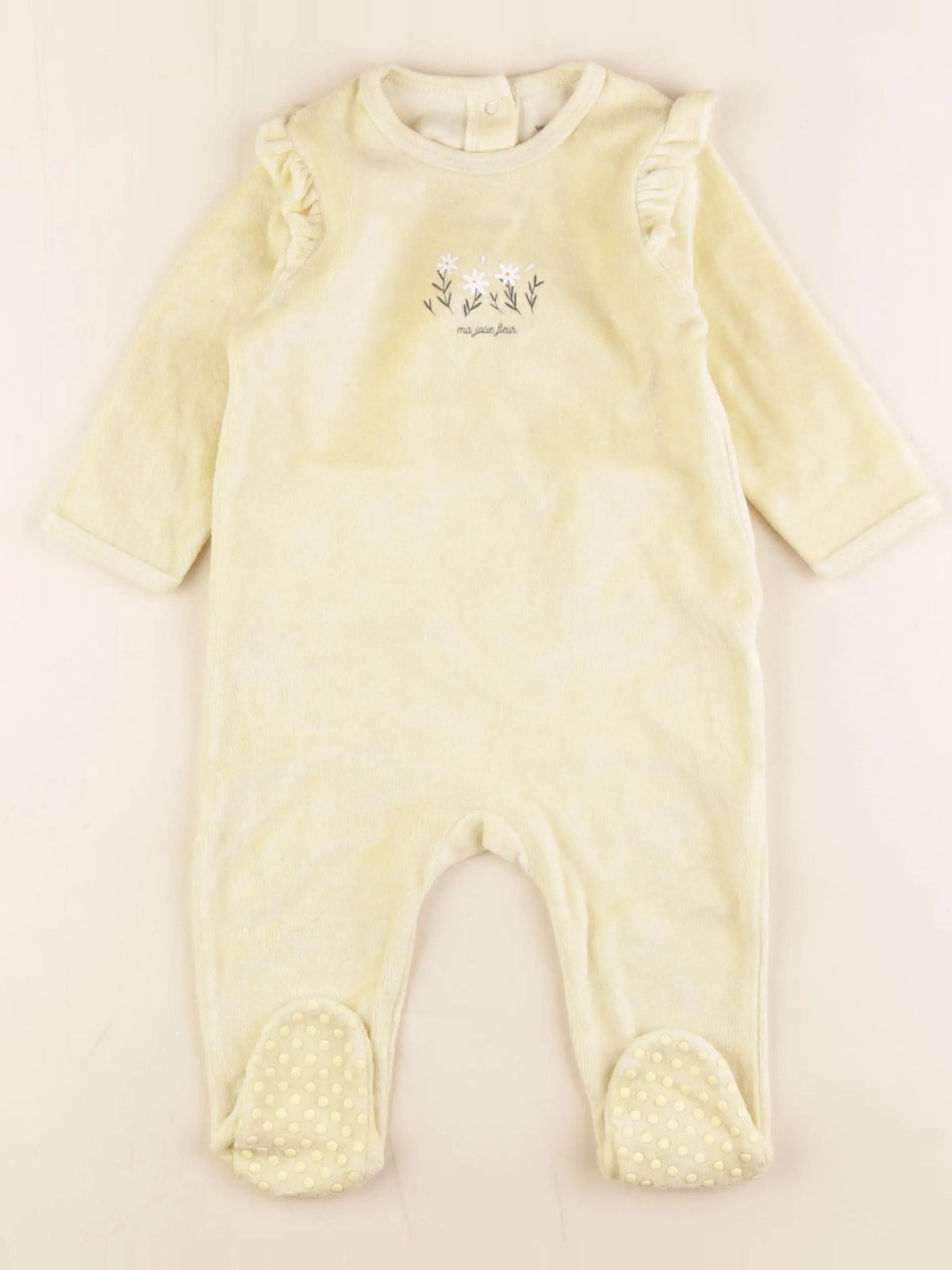 Vertbaudet - pyjama velours jaune - 12 mois