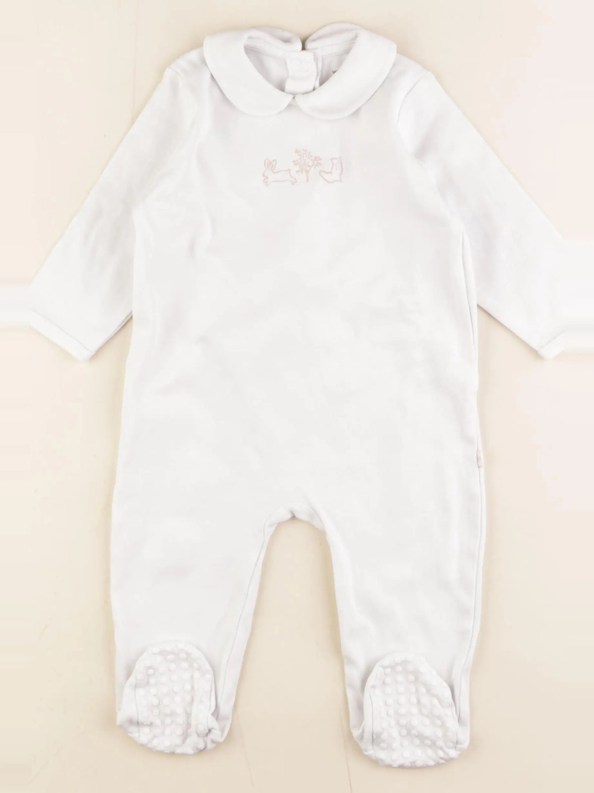 Vertbaudet - pyjama coton blanc - 12 mois