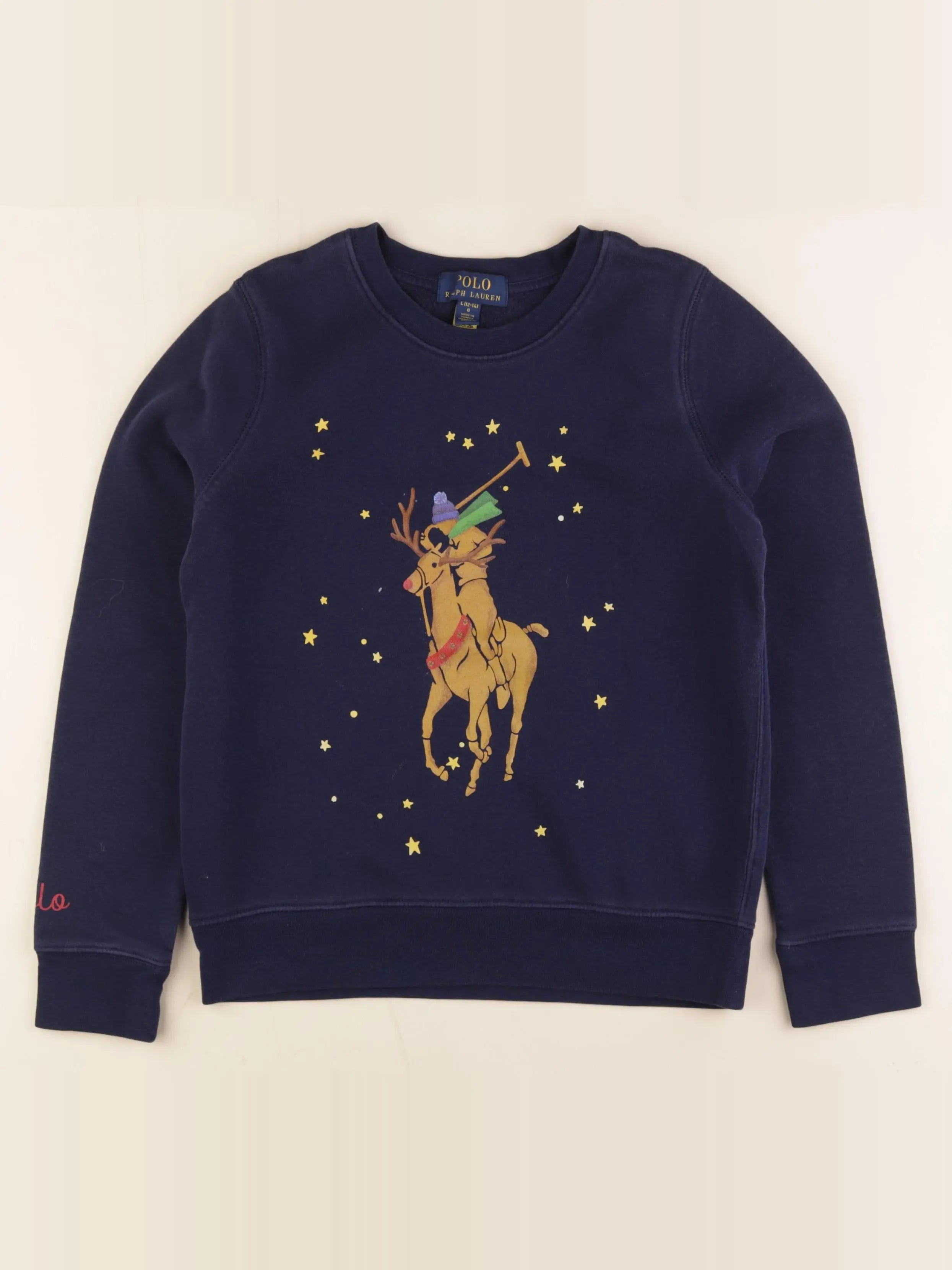 Ralph Lauren - sweat bleu - 12/14 ans