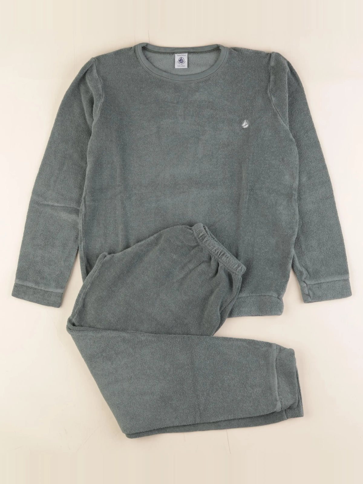 Petit Bateau - pyjama coton vert - 12 ans