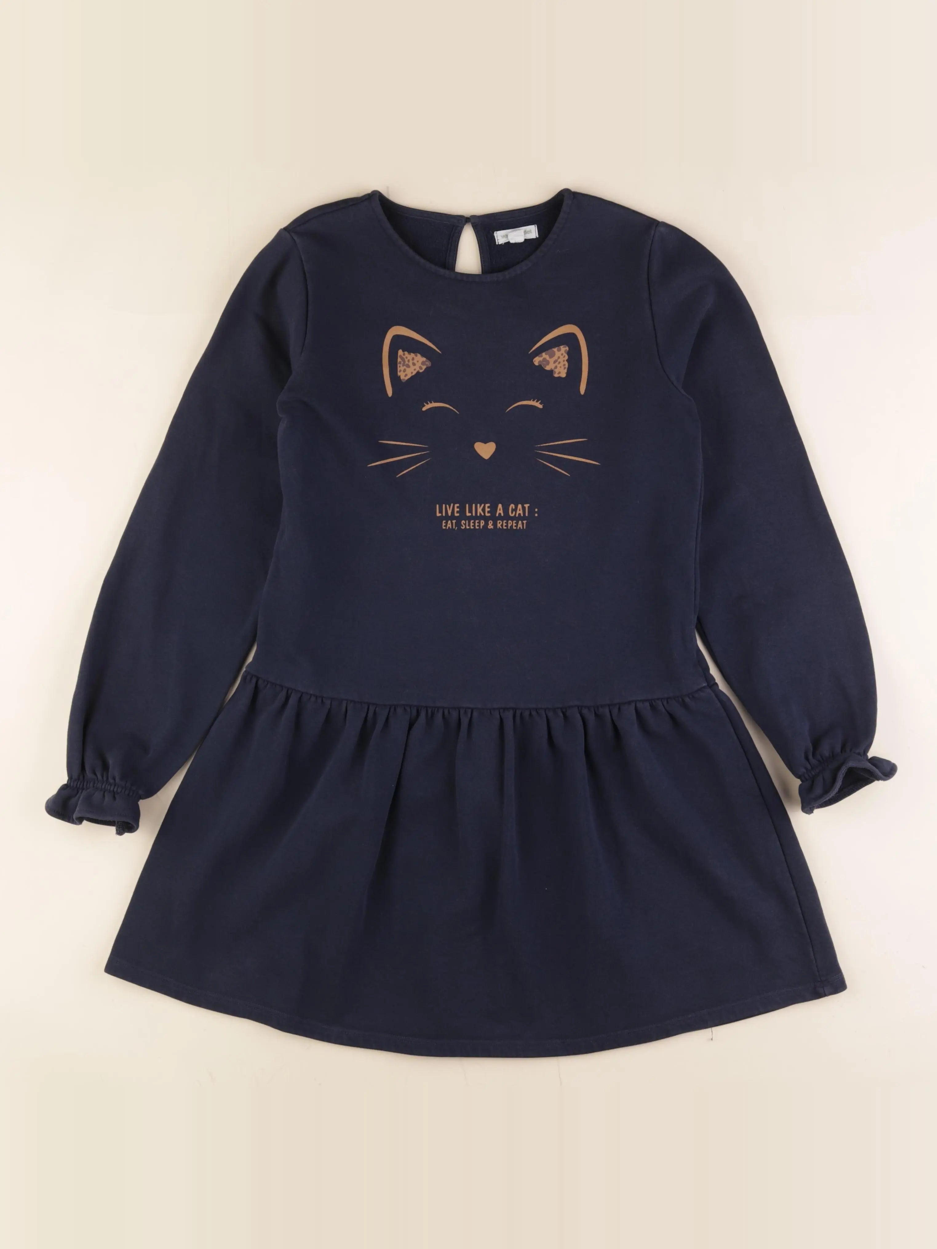 Vertbaudet - robe bleu - 10 ans