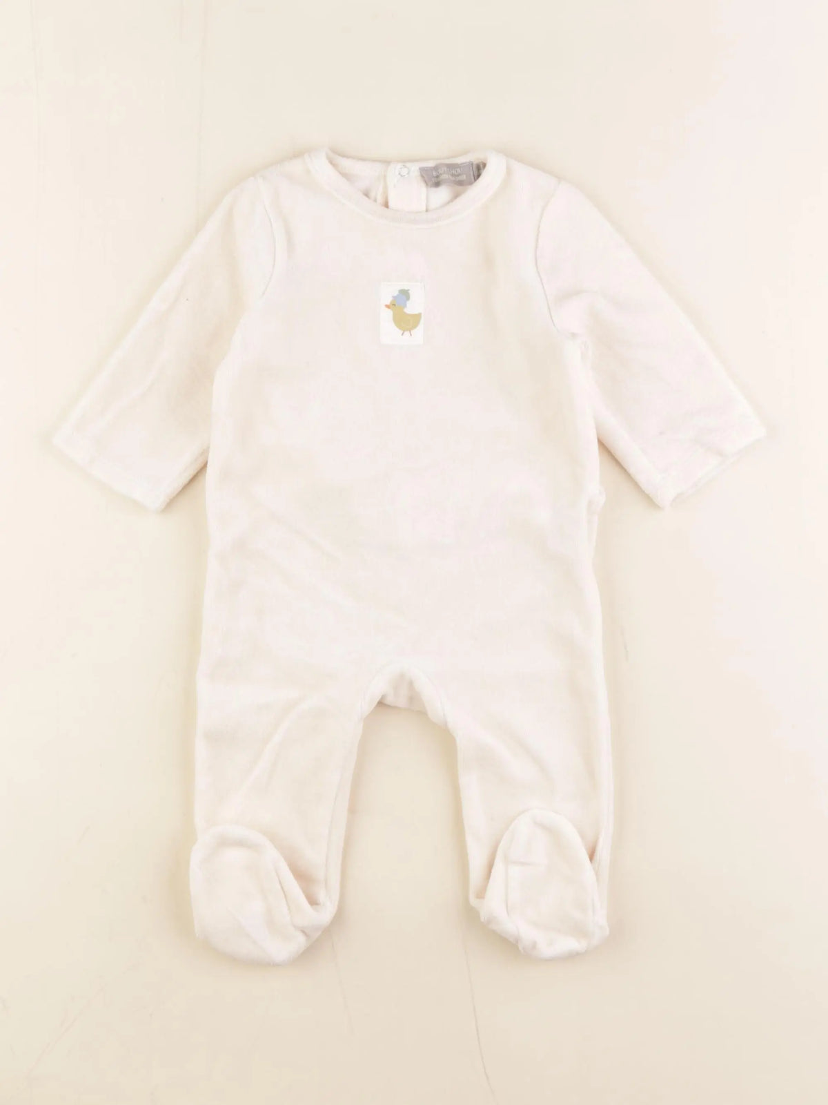 Boutchou - pyjama velours beige - 6 mois