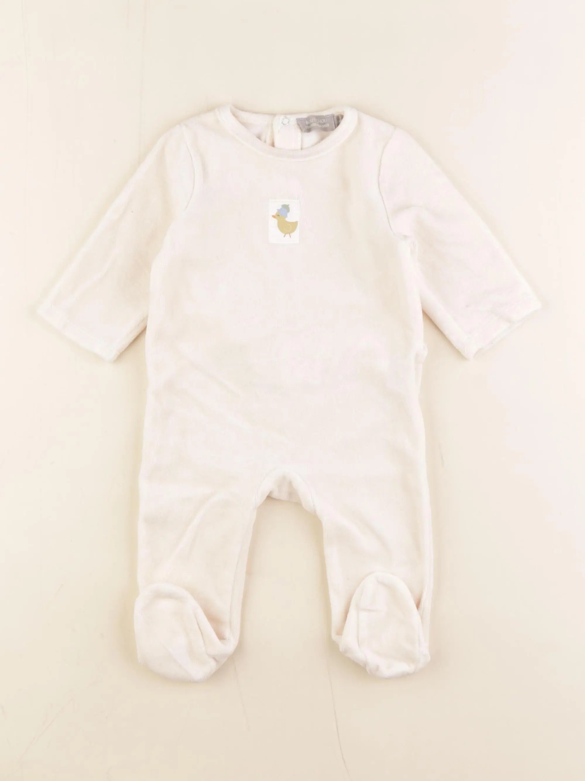 Boutchou - pyjama velours beige - 6 mois