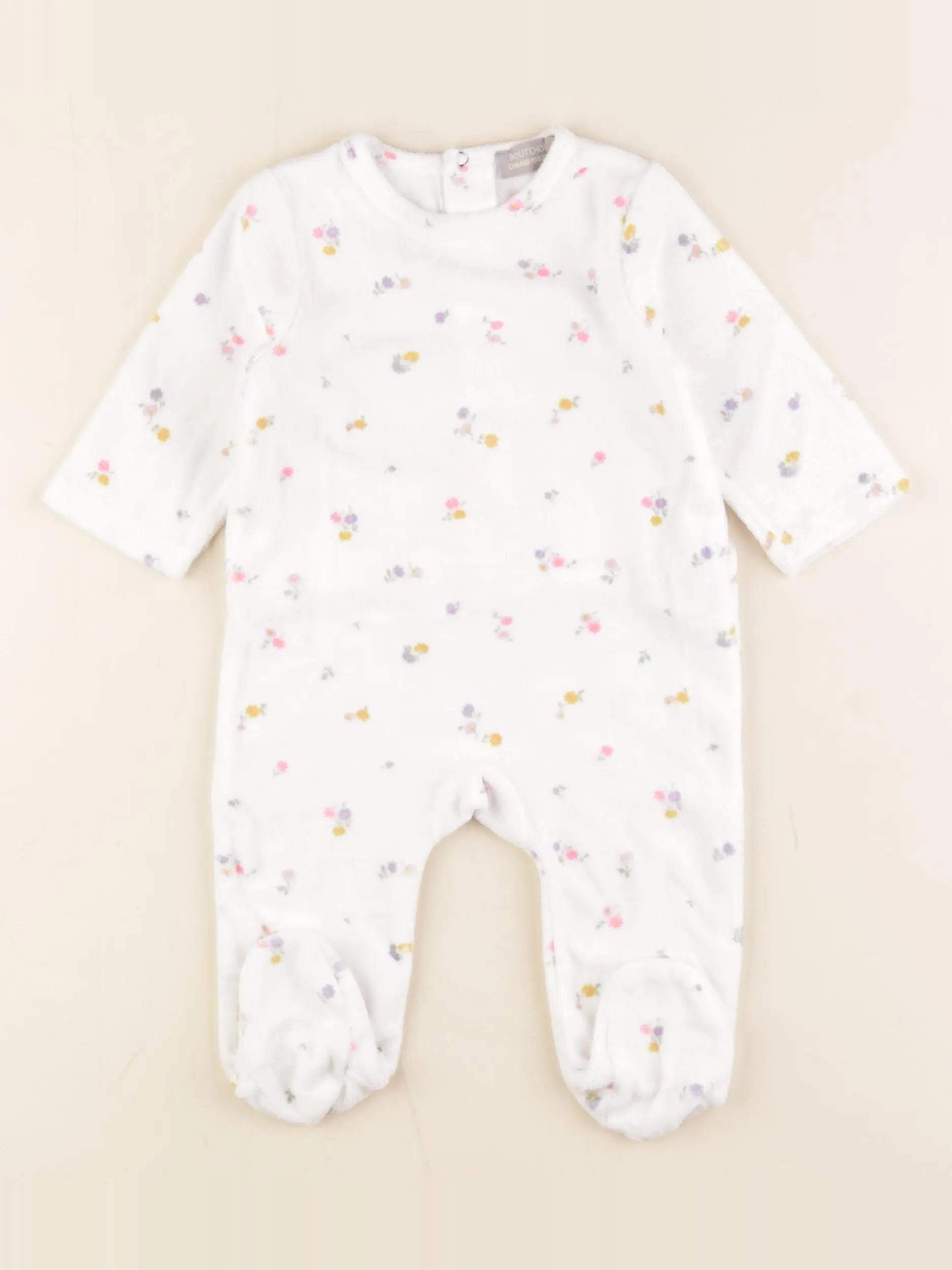 Boutchou - pyjama velours blanc - 6 mois