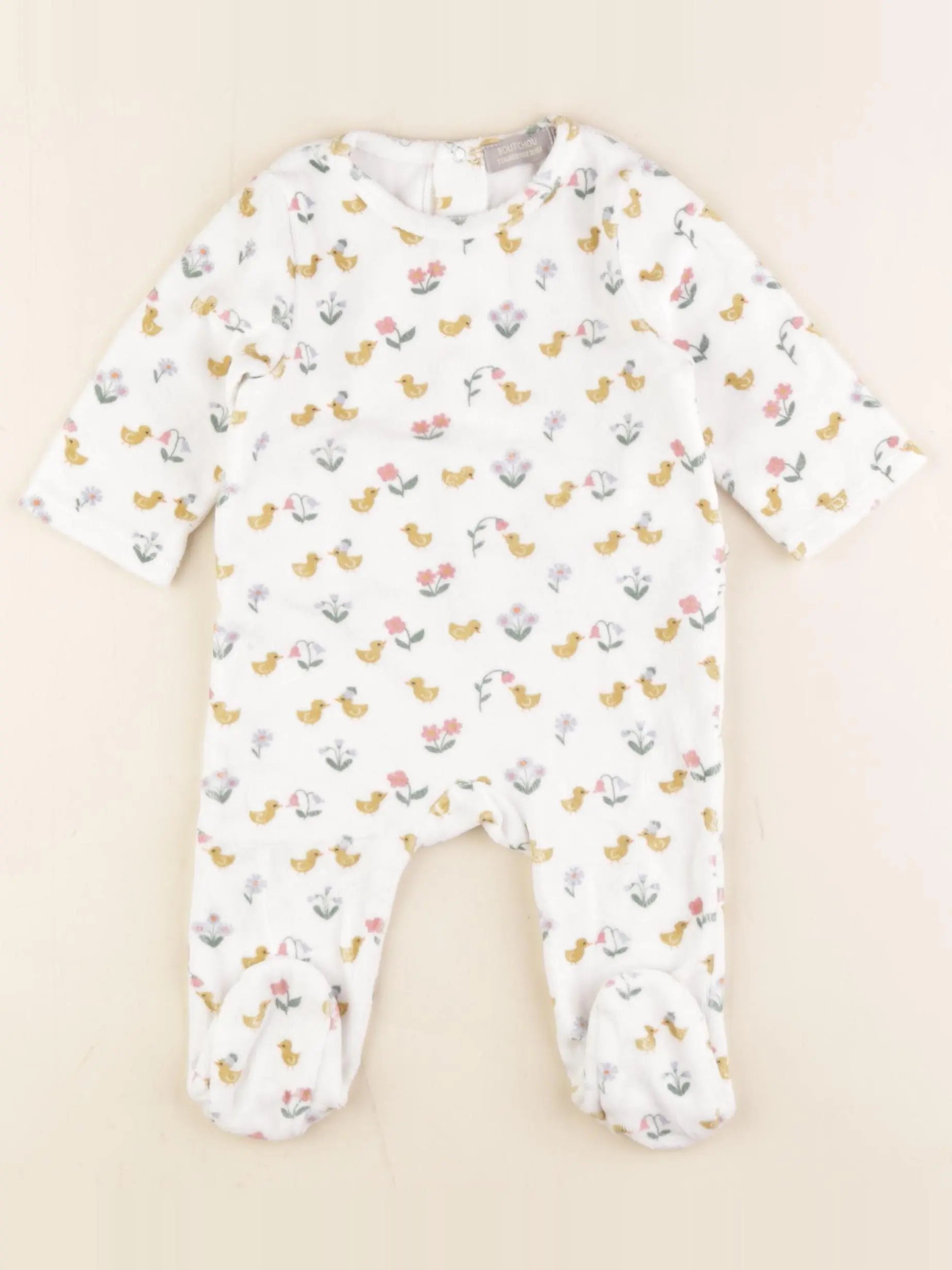 Boutchou - pyjama velours multicolore - 6 mois