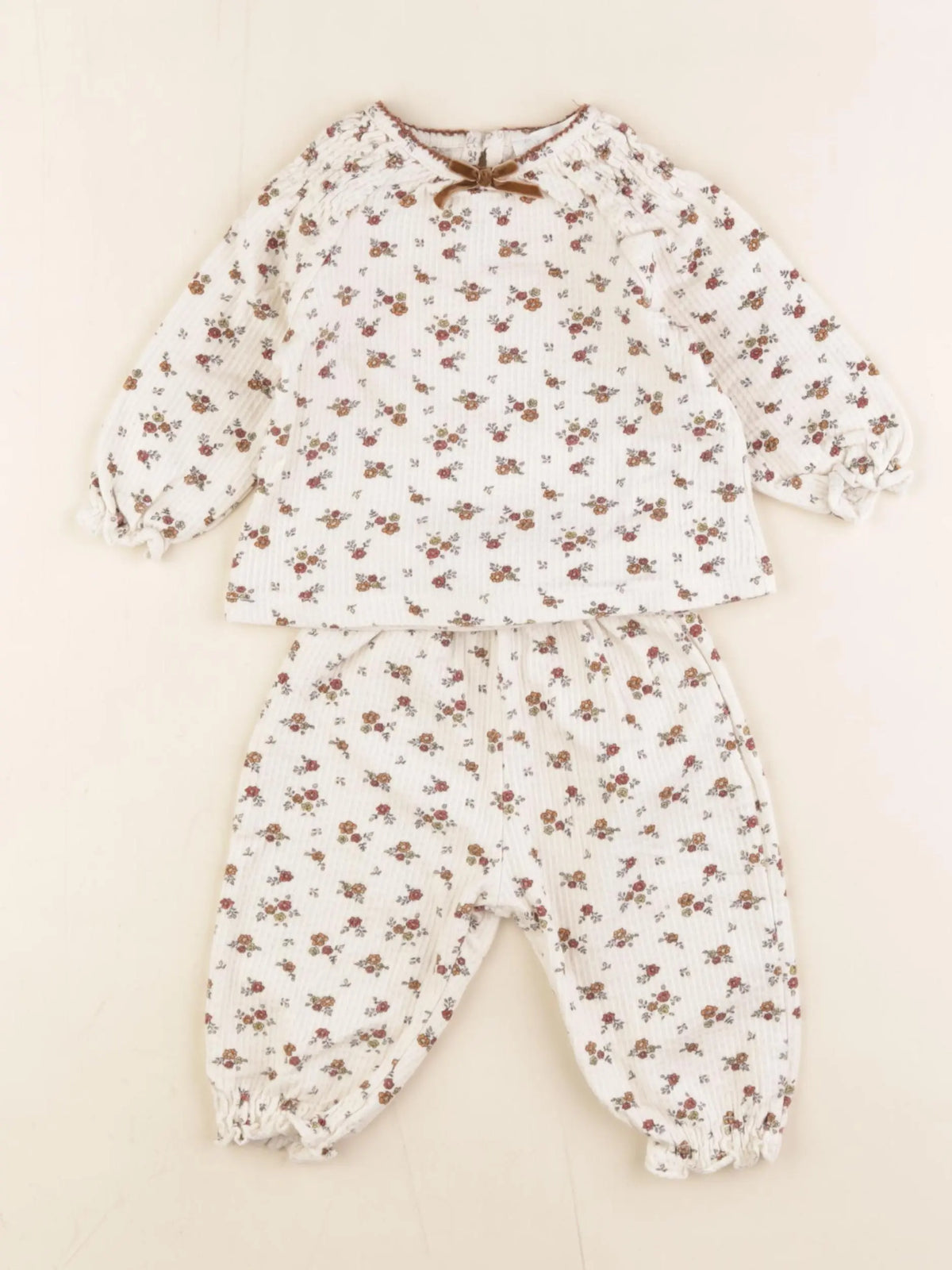 Zara - pyjama coton beige - 3/6 mois
