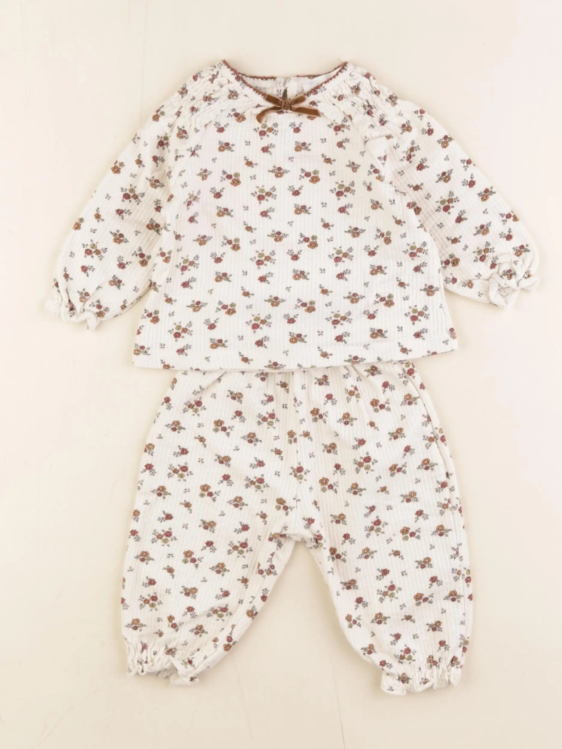 Zara - pyjama coton beige - 3/6 mois