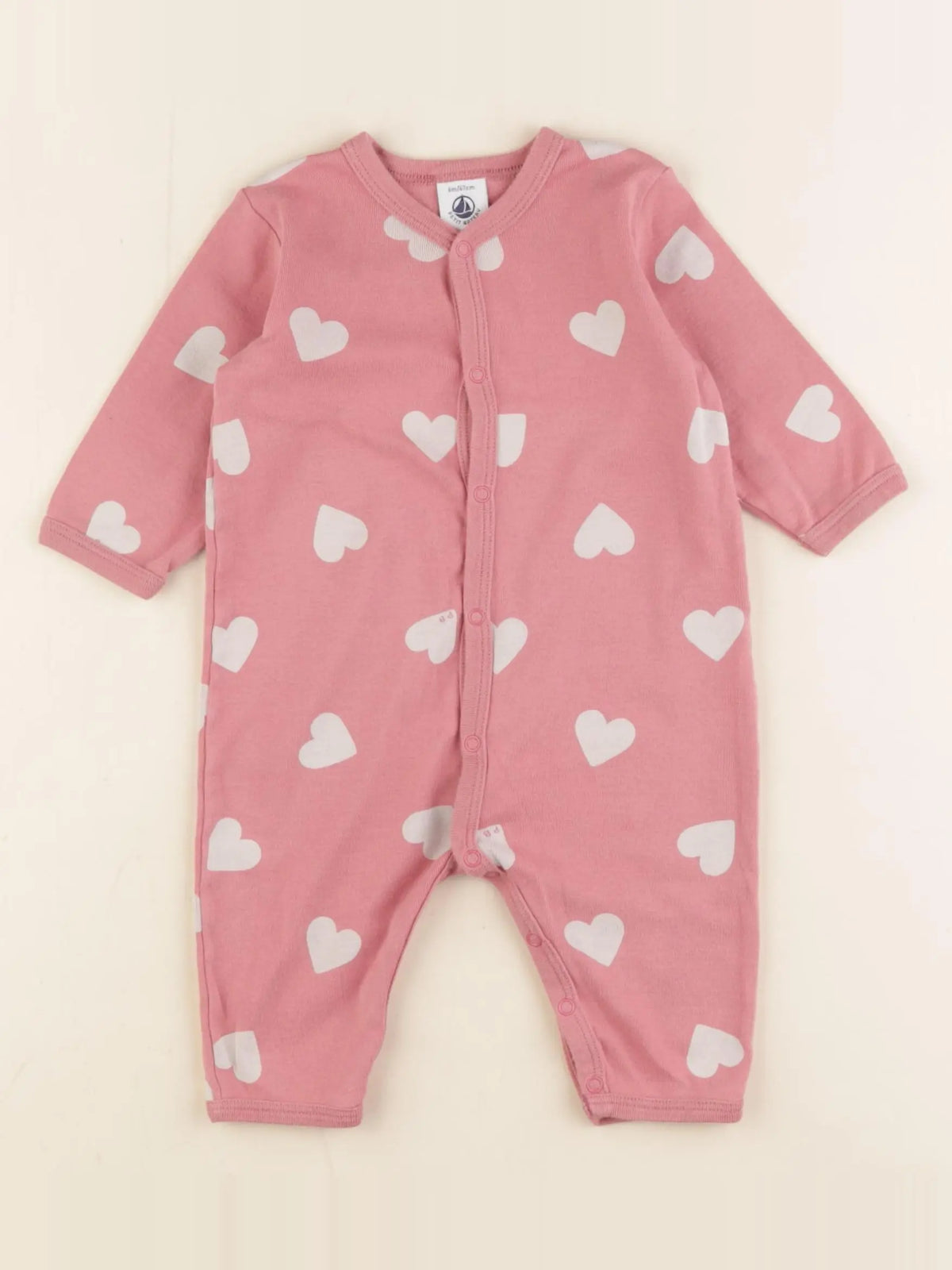 Petit Bateau - pyjama coton rose - 6 mois