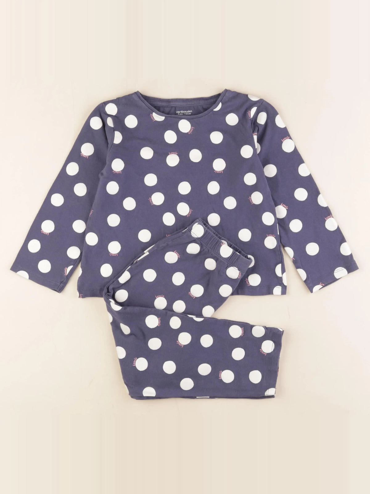 Vertbaudet - pyjama coton bleu - 5 ans