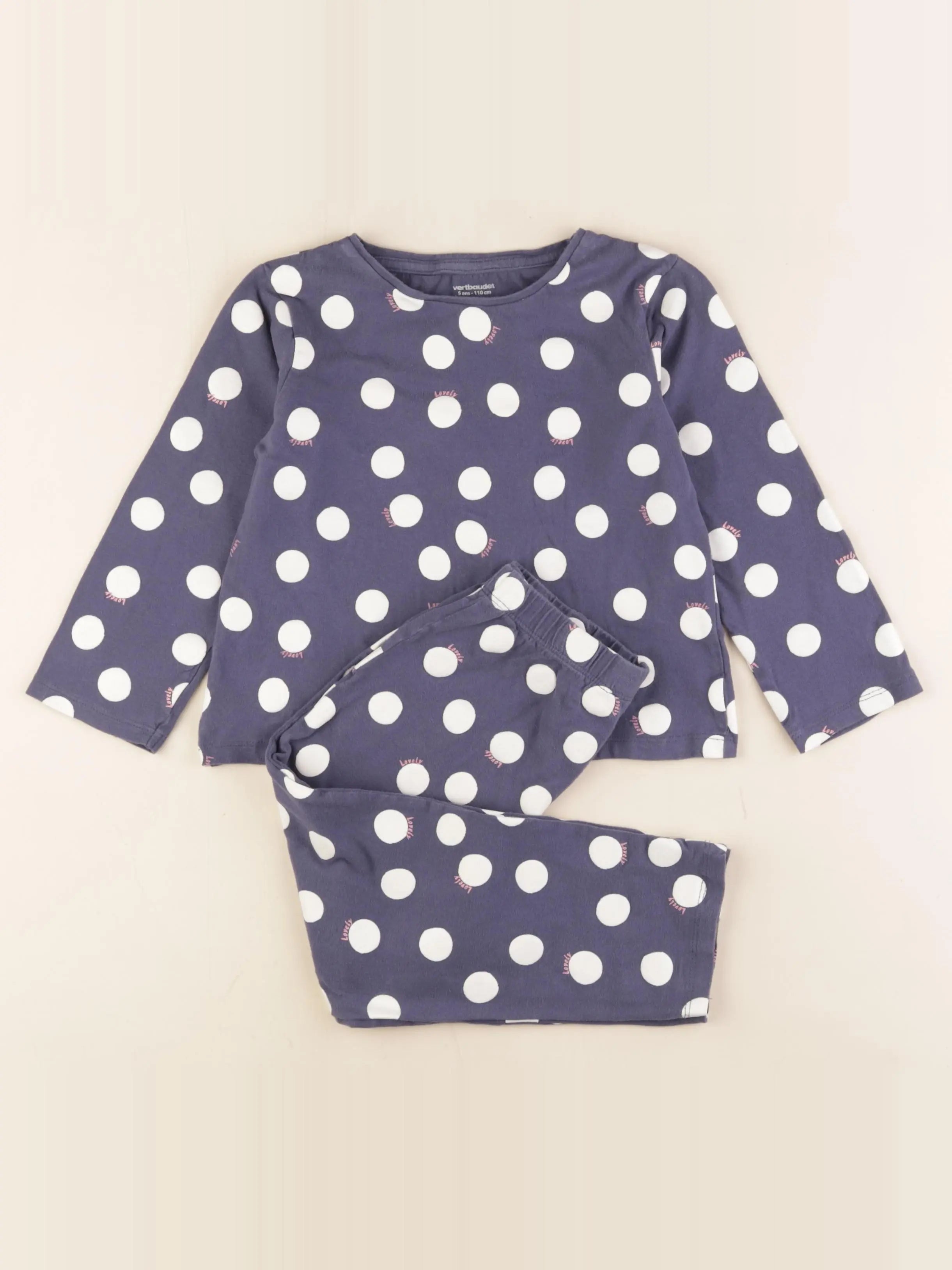 Vertbaudet - pyjama coton bleu - 5 ans