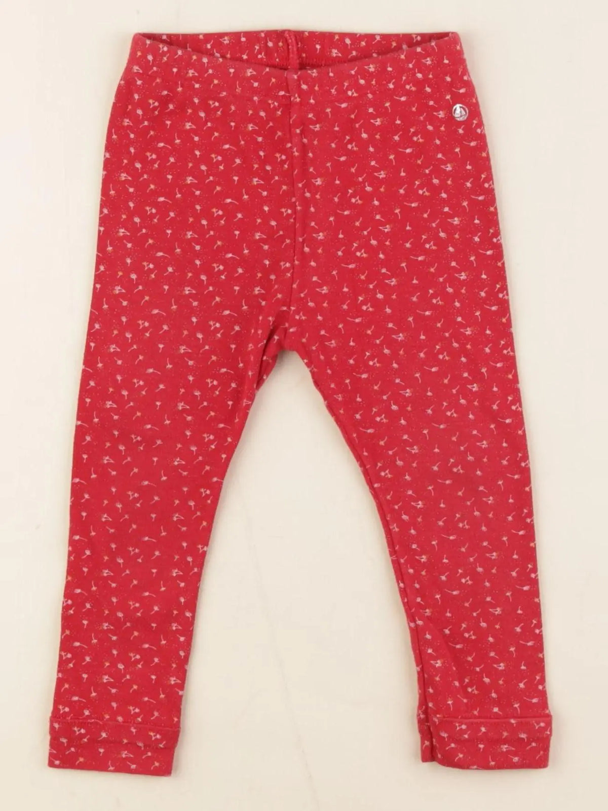 Petit Bateau - legging rouge - 18 mois