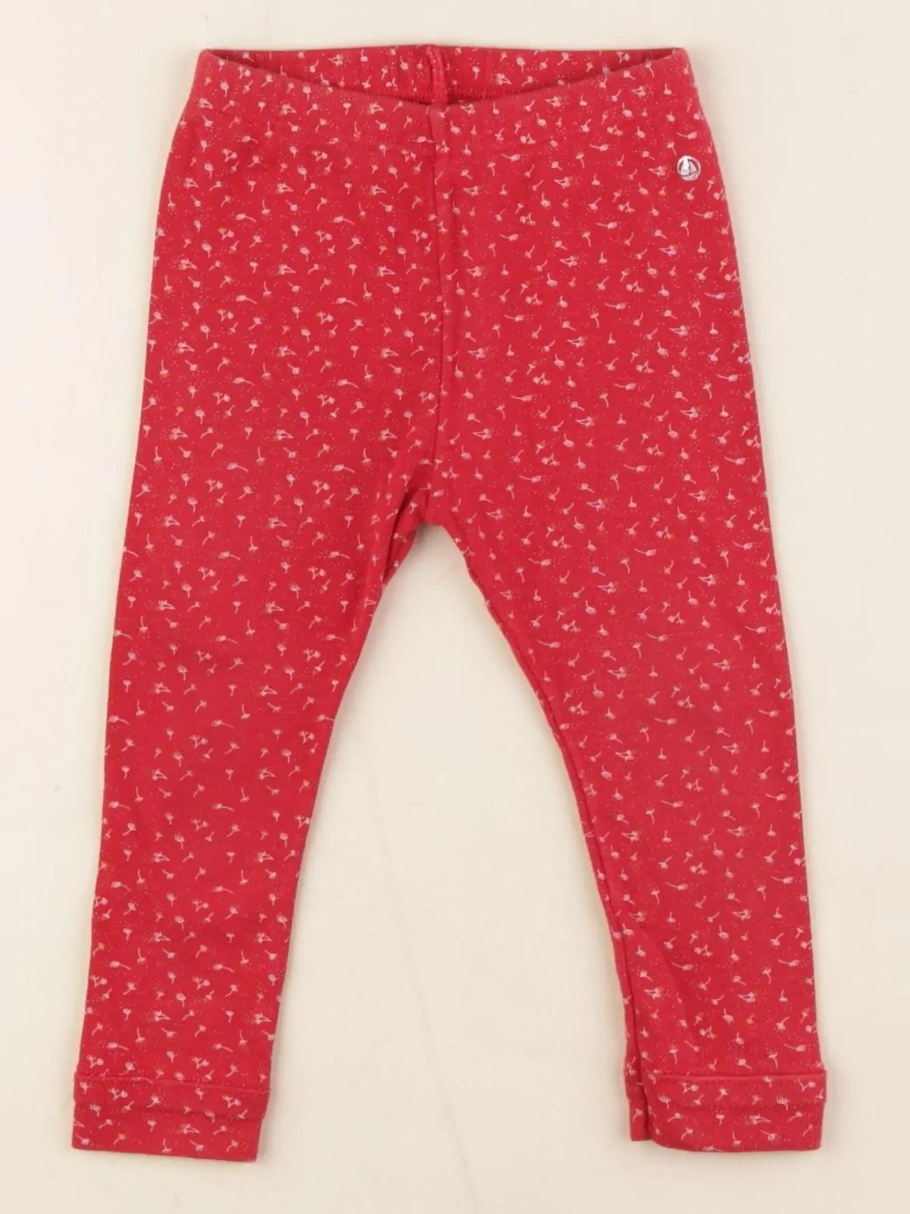 Petit Bateau - legging rouge - 18 mois