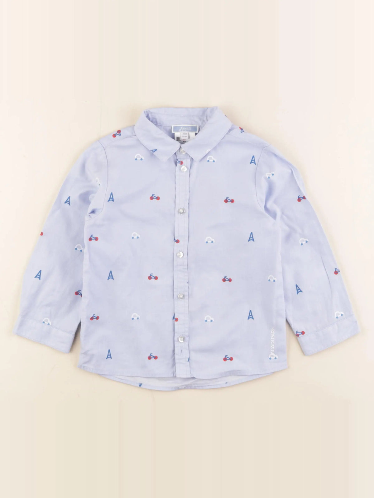 Jacadi - chemise bleu - 36 mois