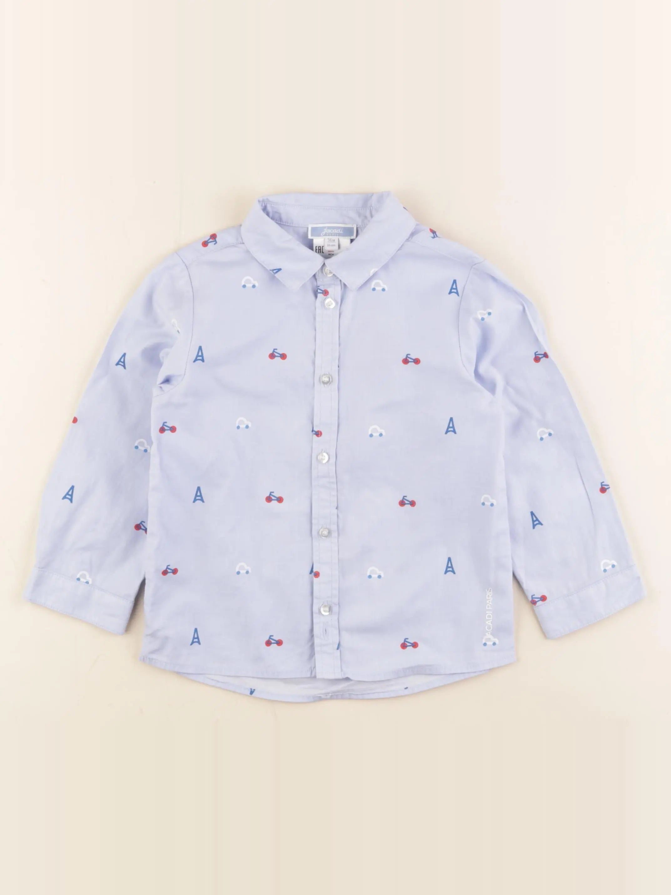 Jacadi - chemise bleu - 36 mois