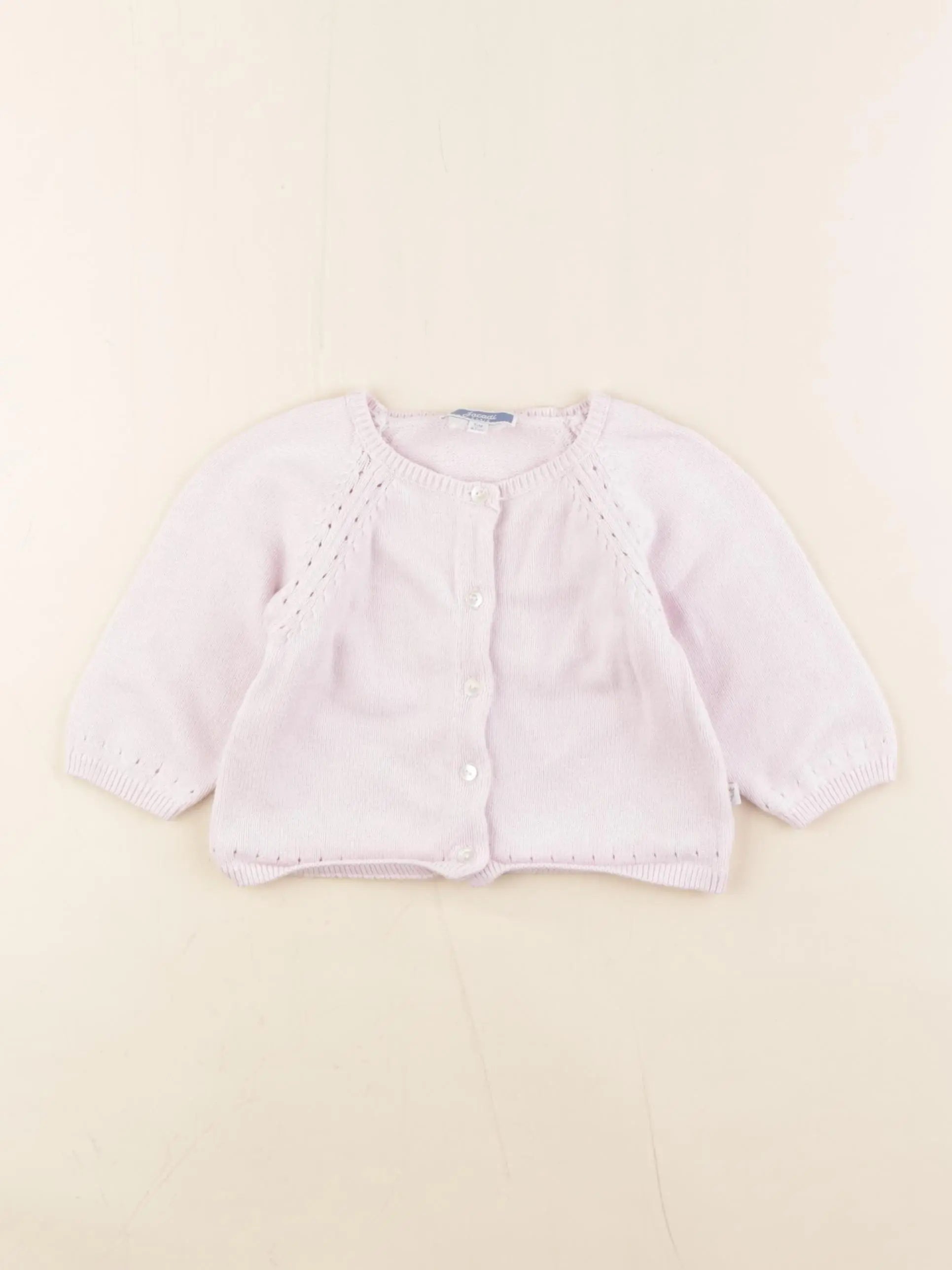 Jacadi - gilet rose - 6 mois