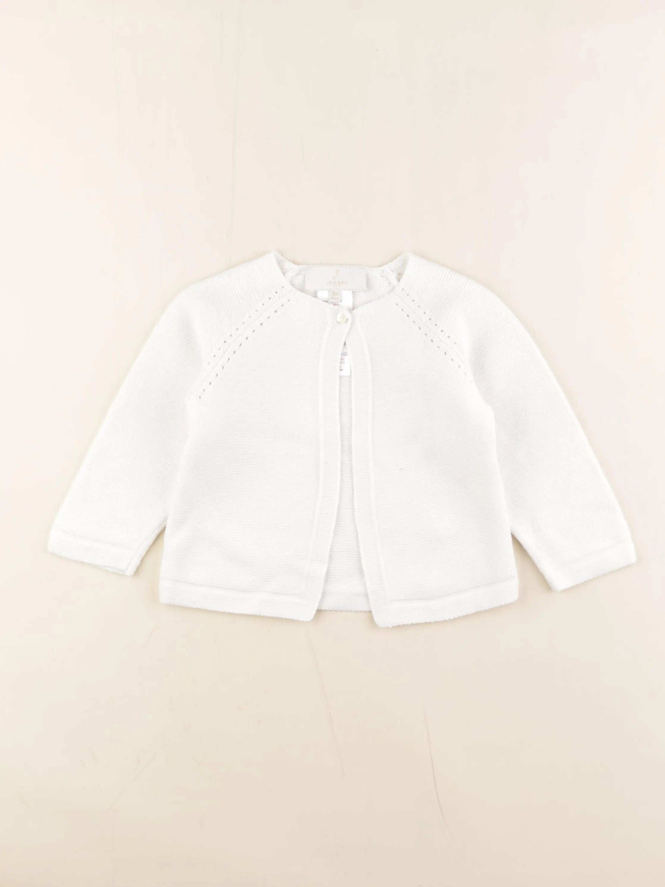 Jacadi - gilet blanc - 18 mois