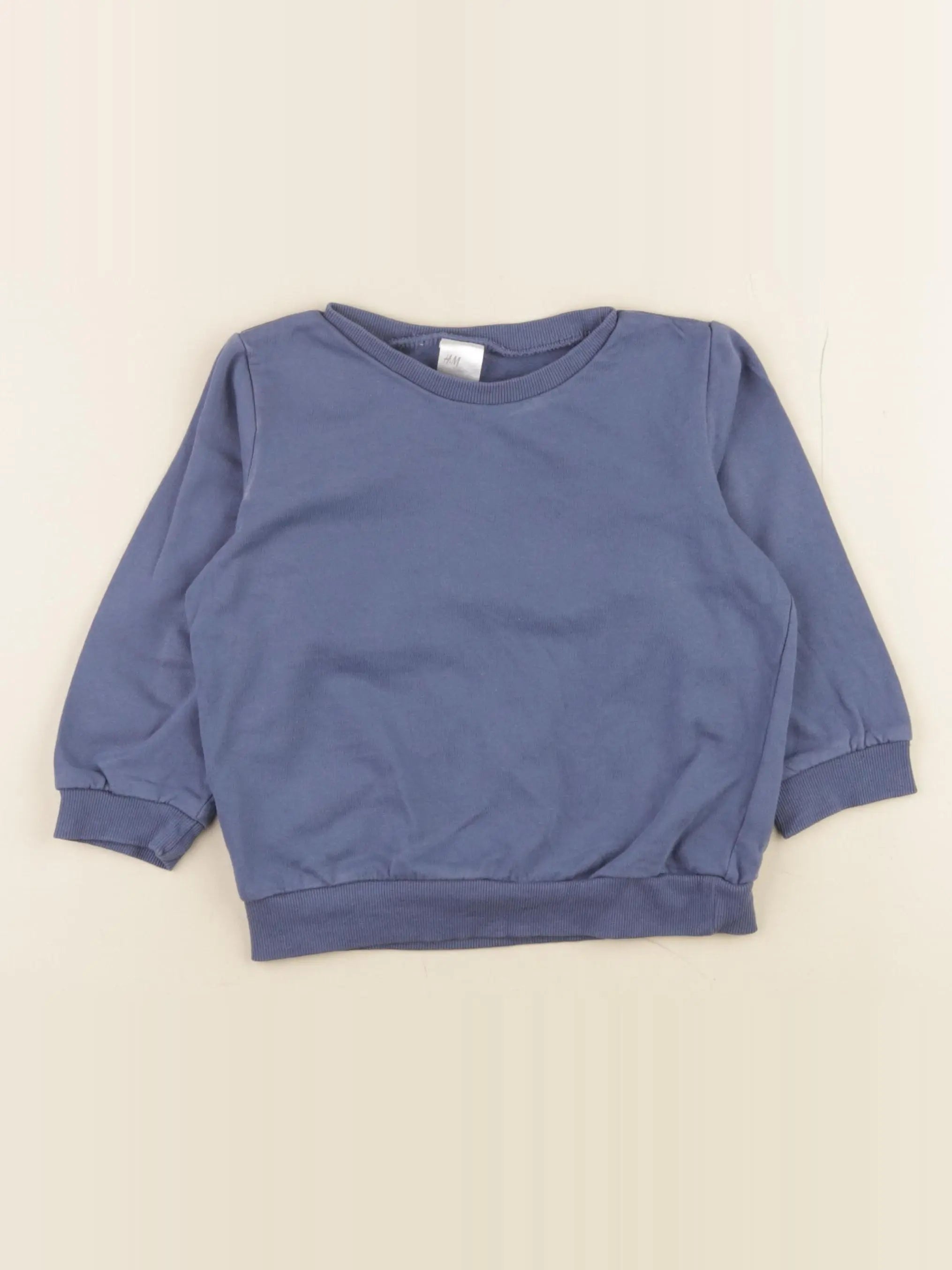 H&M - sweat bleu - 18/24 mois