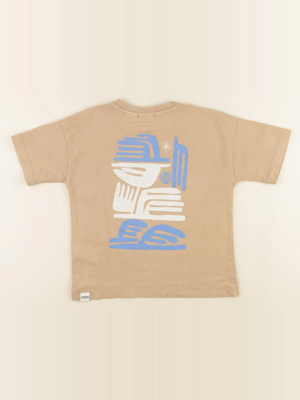 Zara - tee-shirt imprimé au dos marron - 3 ans