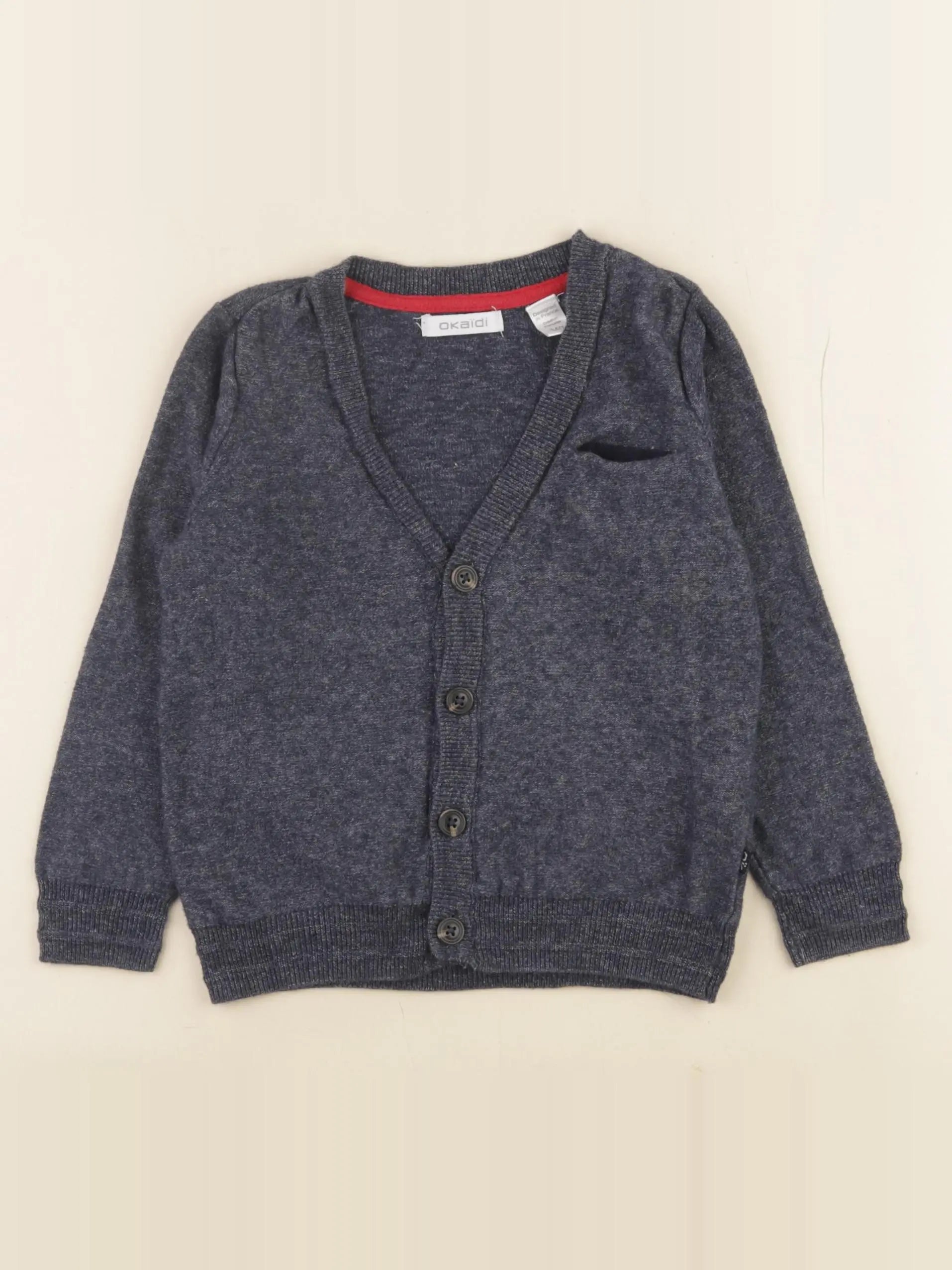 Okaidi - gilet bleu - 3 ans